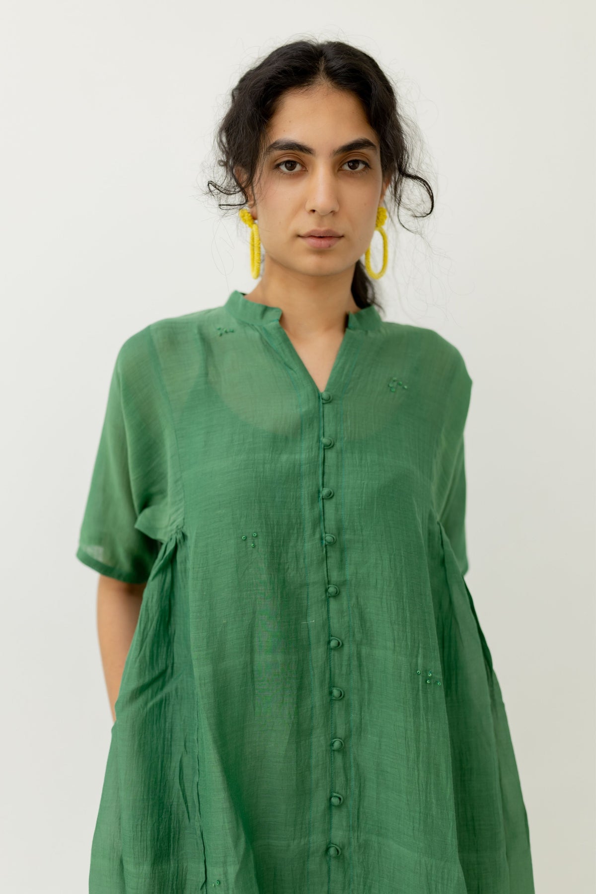 Bottle Green Aline Dress