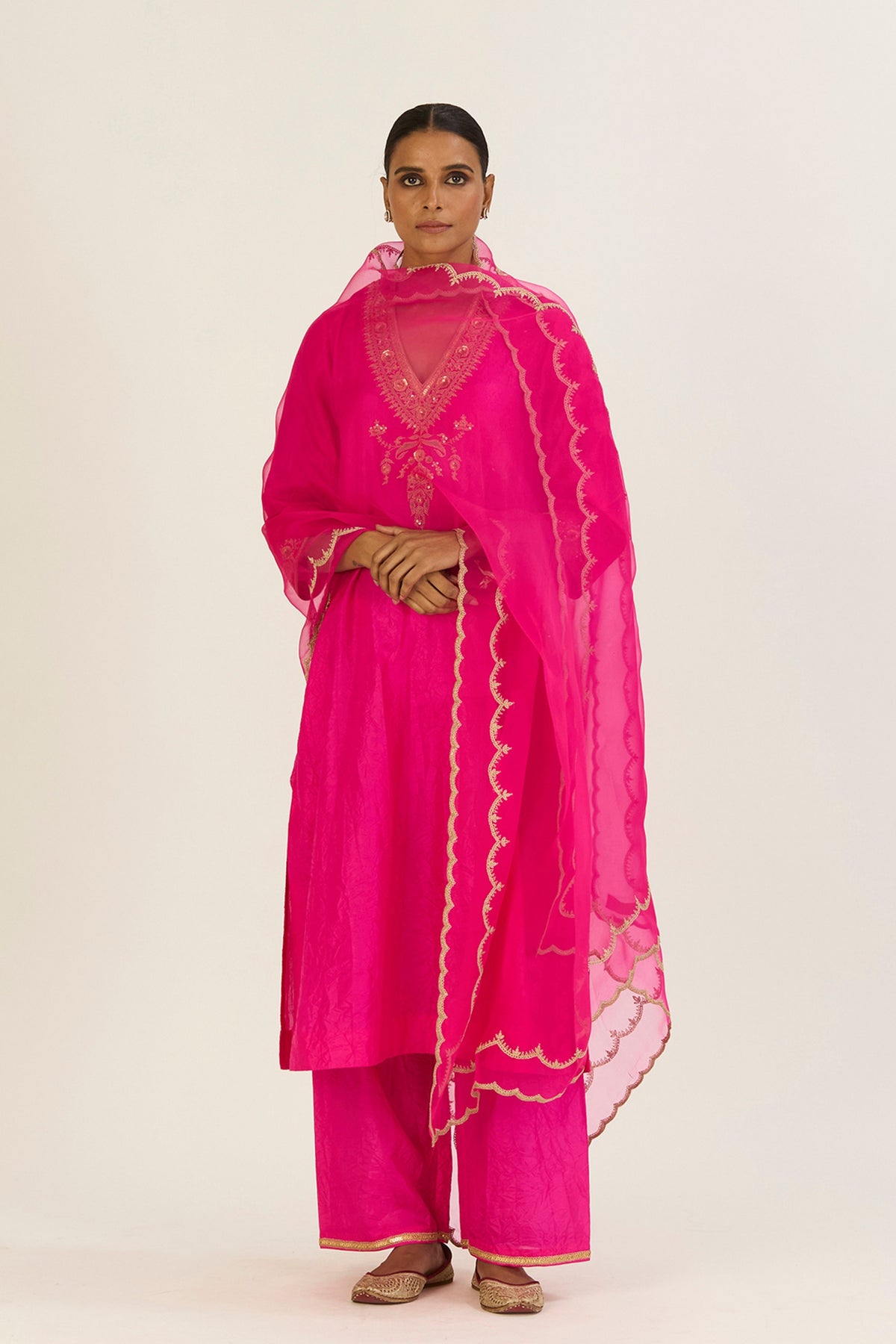 Kaveri Bright Pink Dupatta