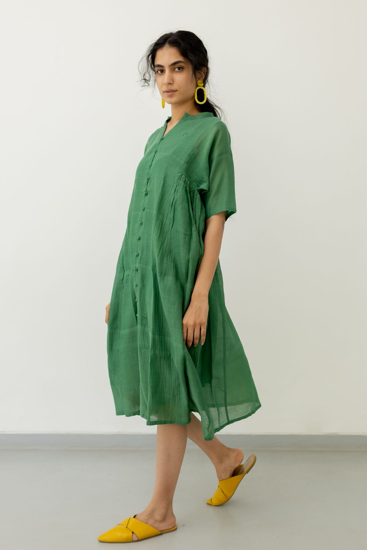 Bottle Green Aline Dress