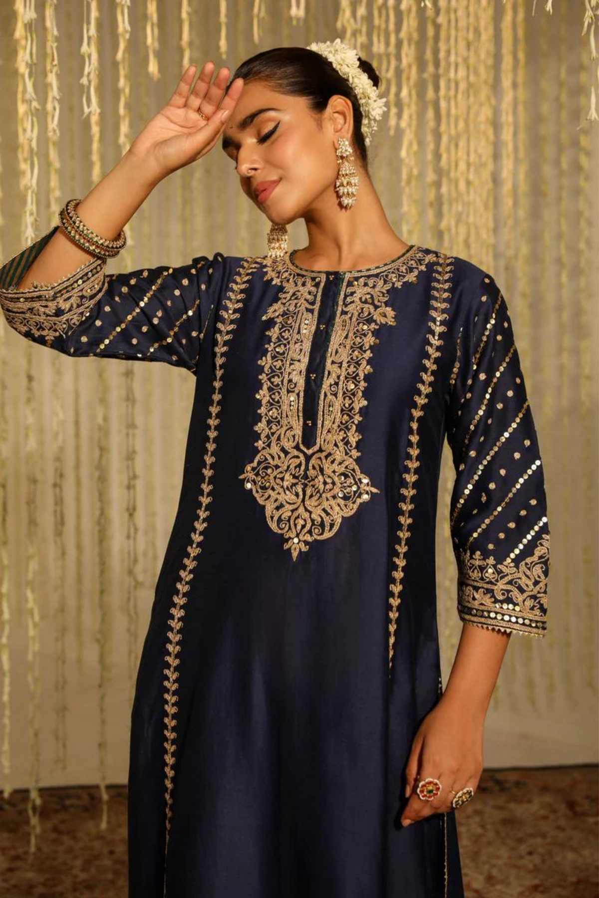 Sabirah Blue Palazzo Set