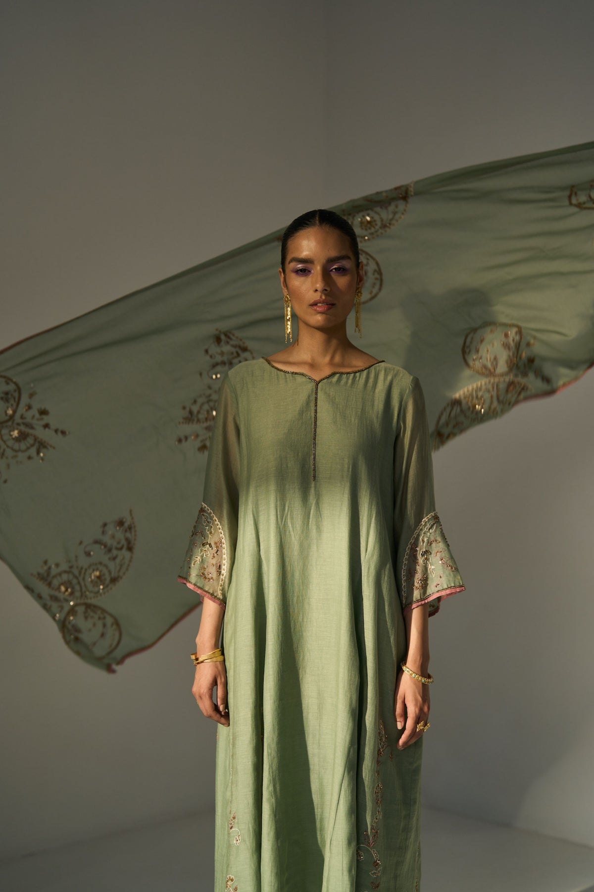 Green Husna Kurta