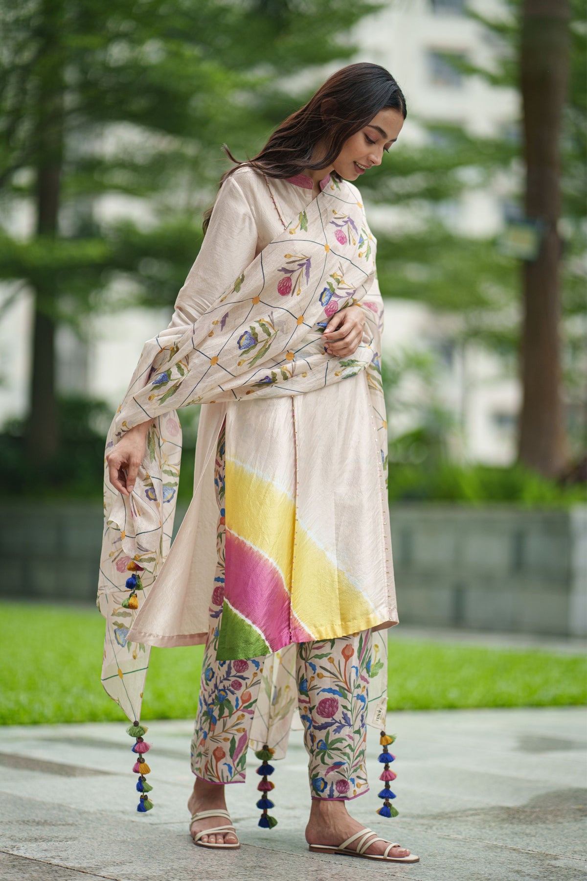 Anastasia Cream Kurta With Pants