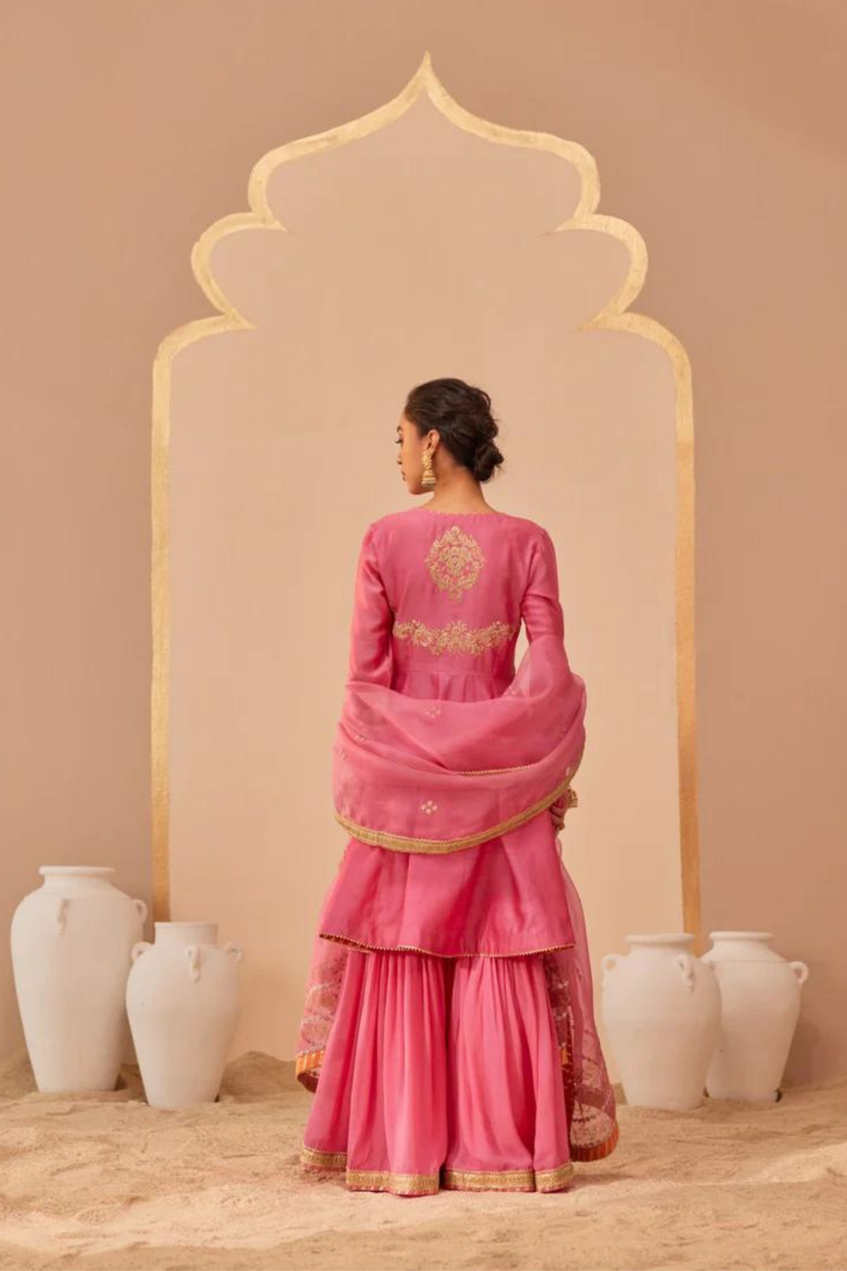 Fatima Pink Sharara Set