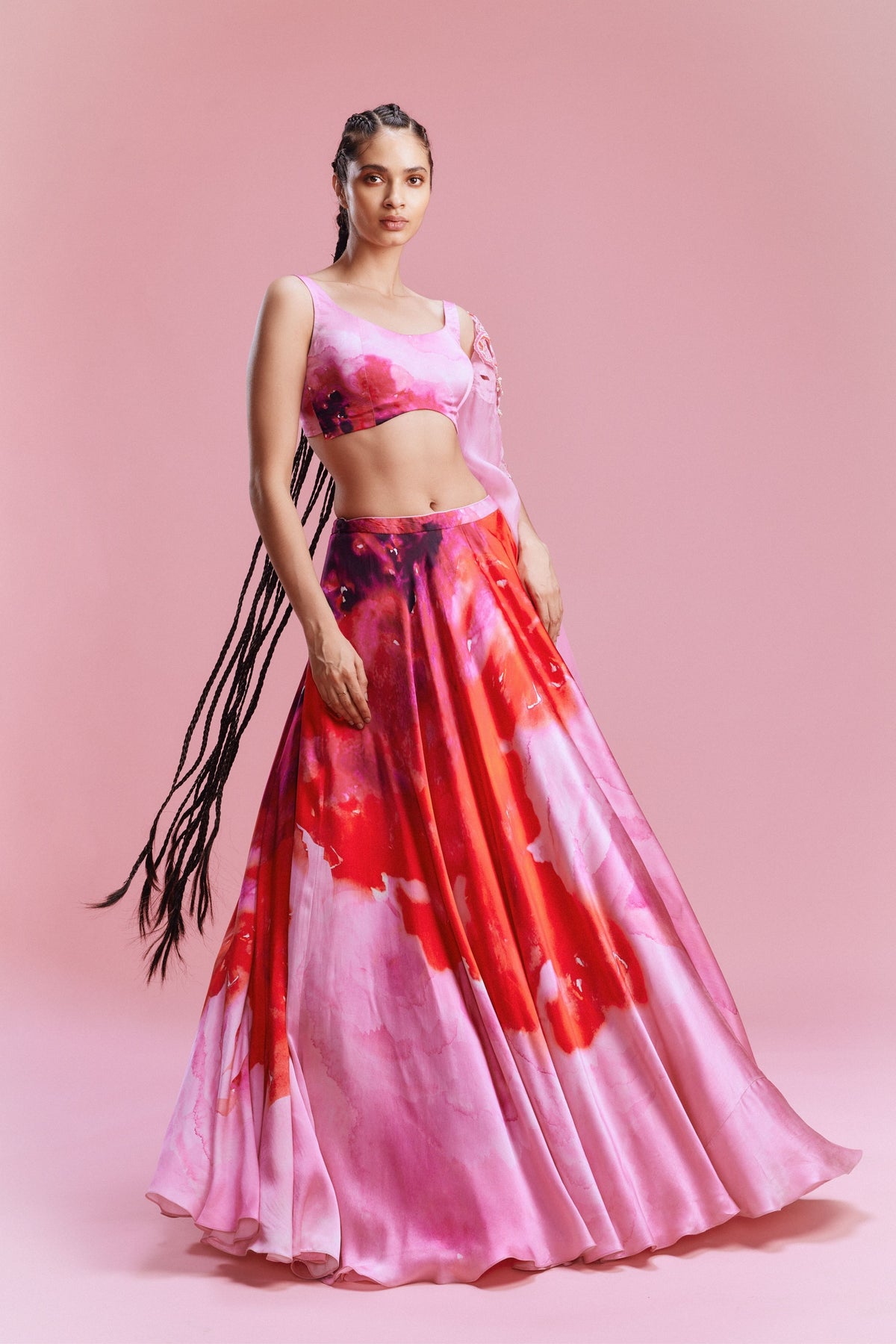 Sahana Fondant Pink Lehenga