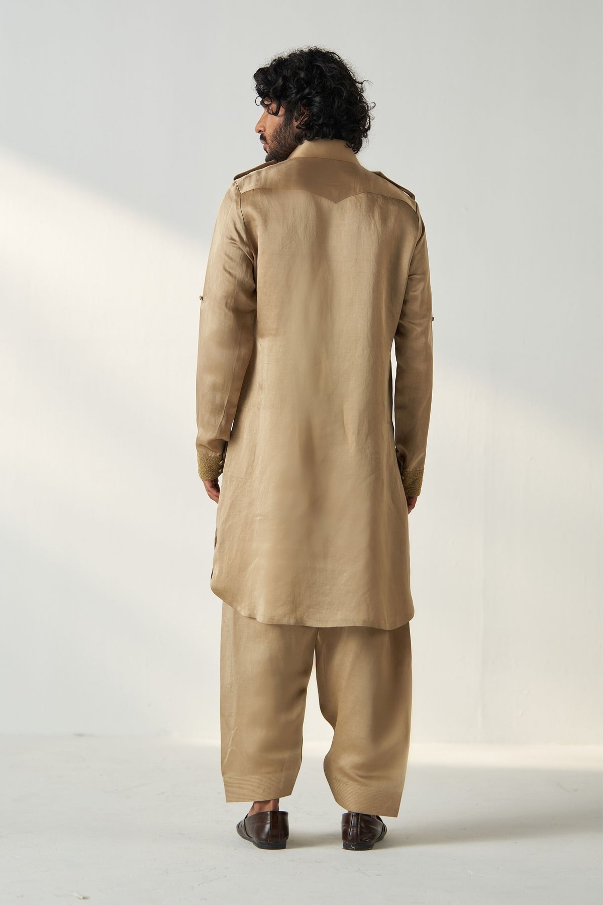 Khaki Gold Arnav Pathani Set