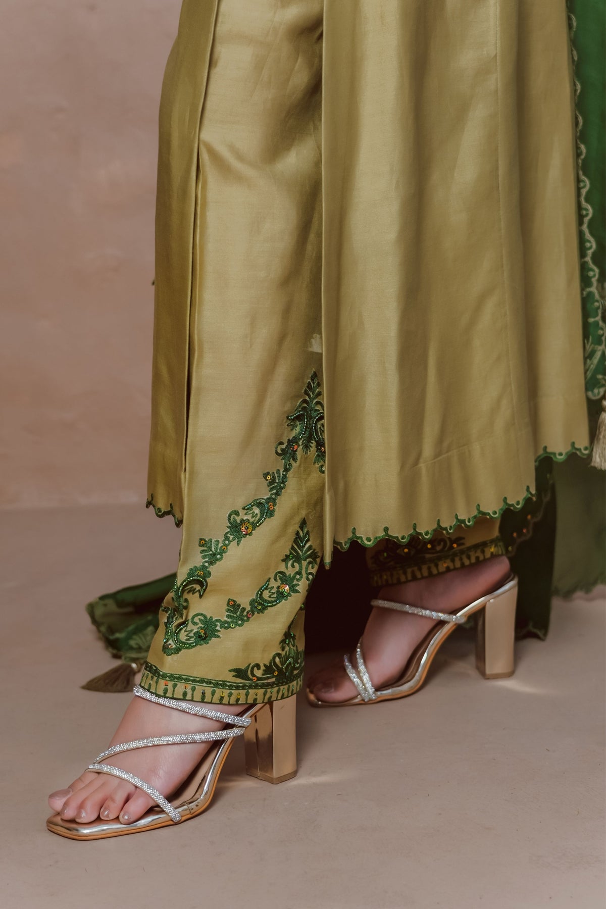 Olive Green Kurta Set