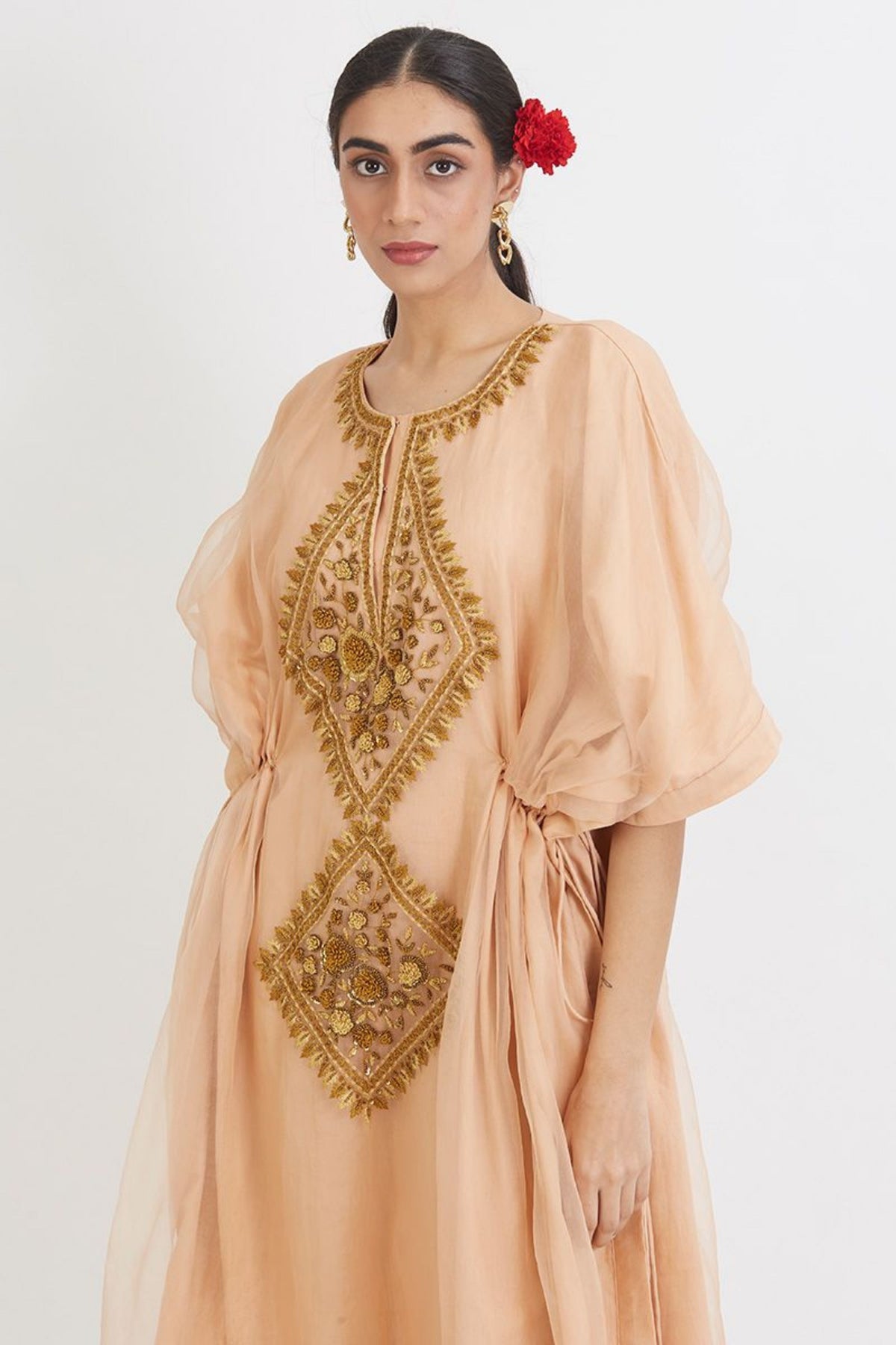 Zeenat Peach Kaftan