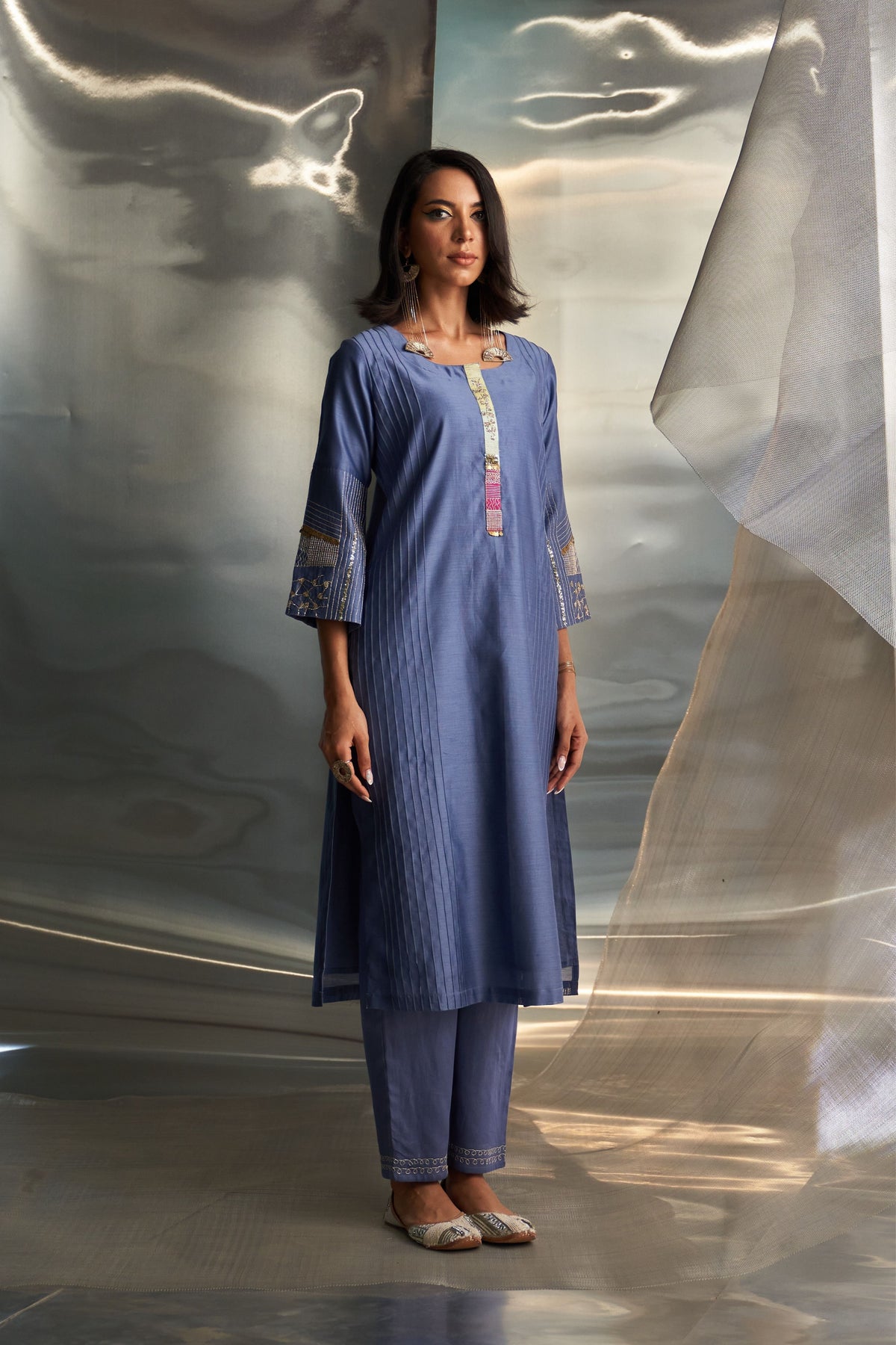 Egyptian Flared Sleeve Kurta Set