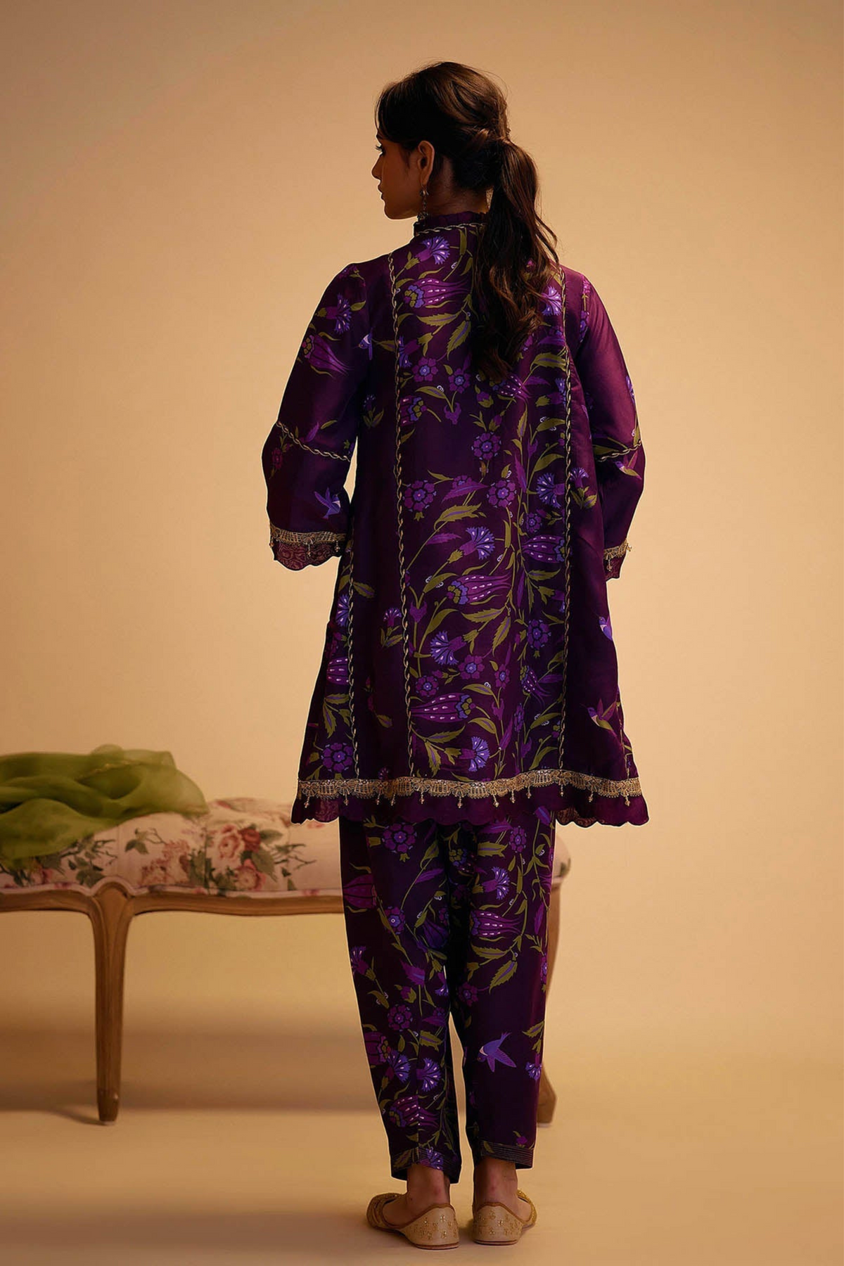 Farida Purple Kurta Set