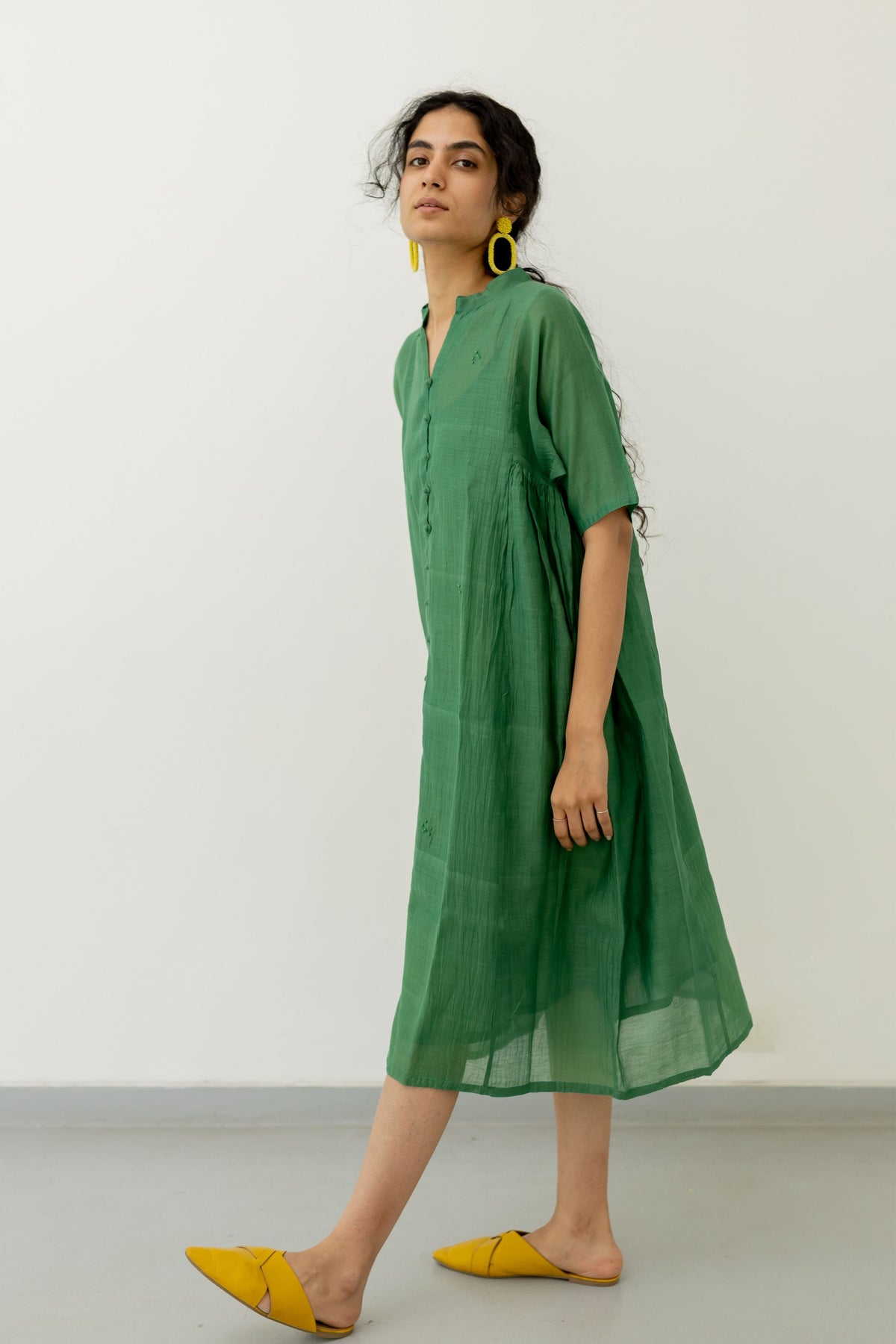 Bottle Green Aline Dress