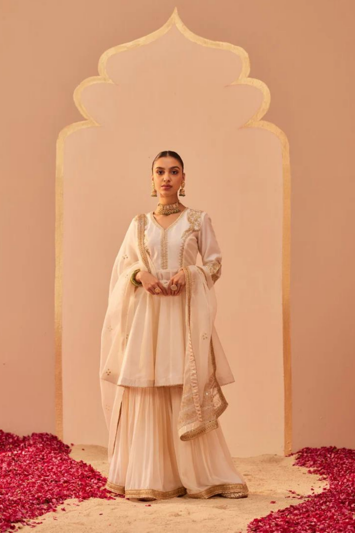 Fatima Ivory Sharara Set