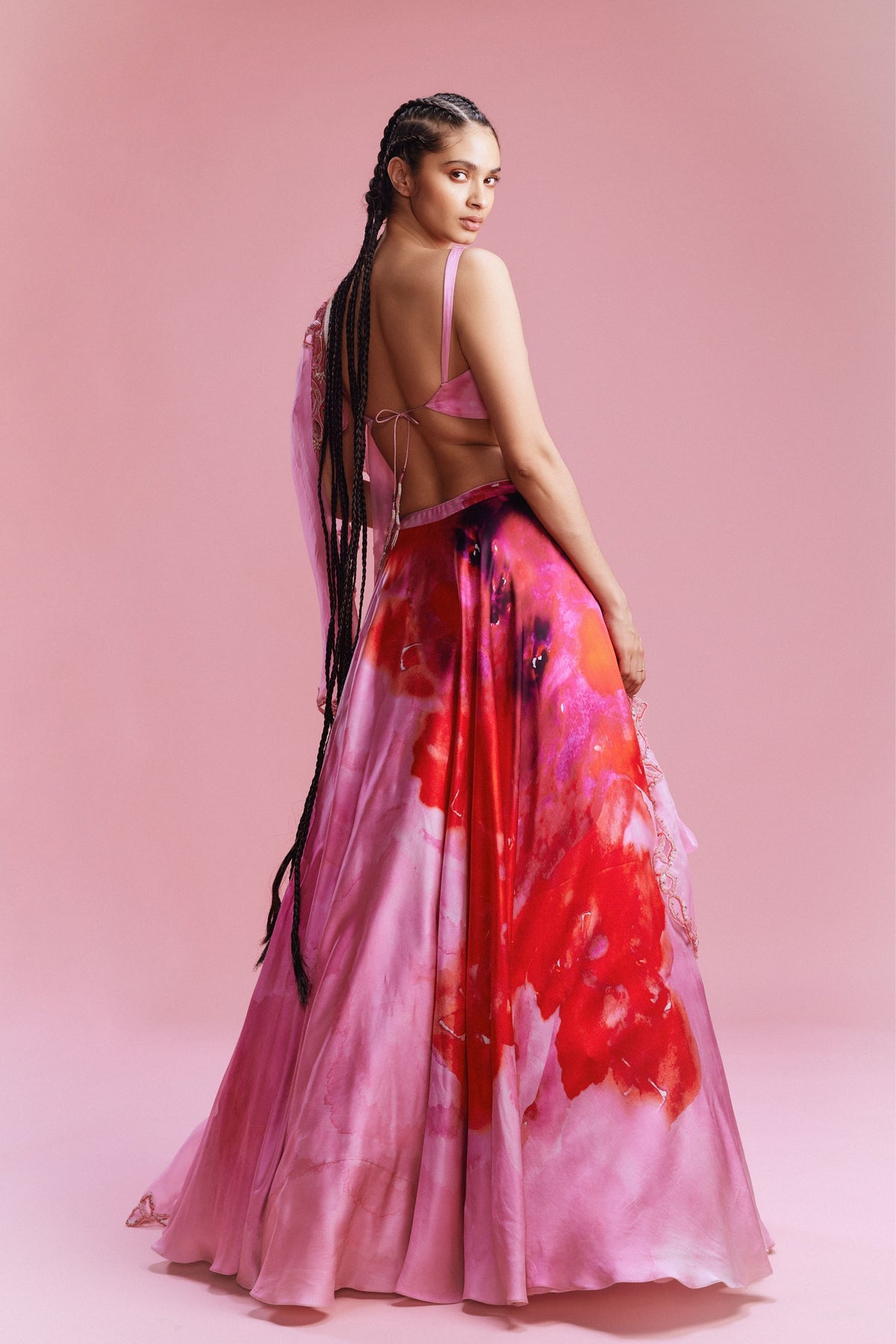 Sahana Fondant Pink Lehenga