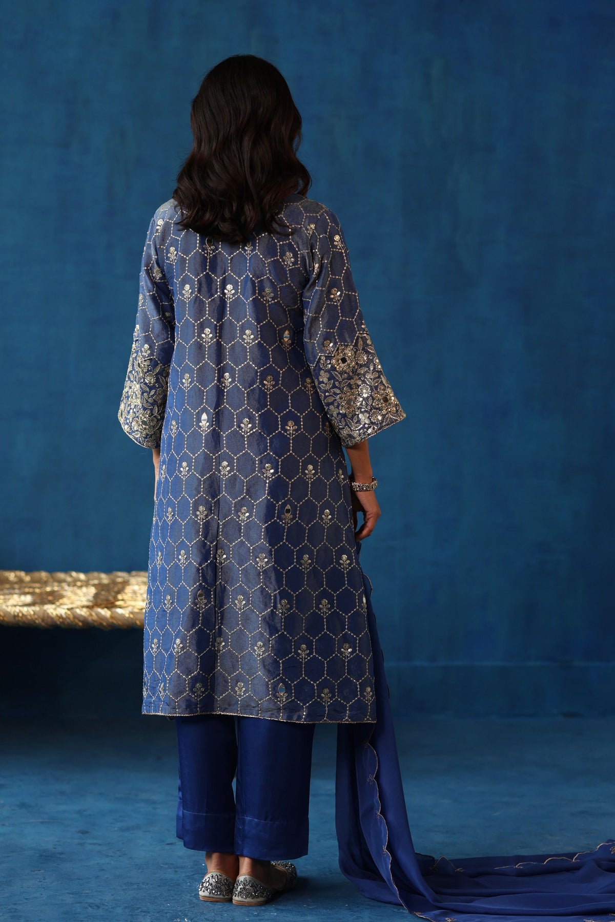 Blue Kaanji Kurta Set