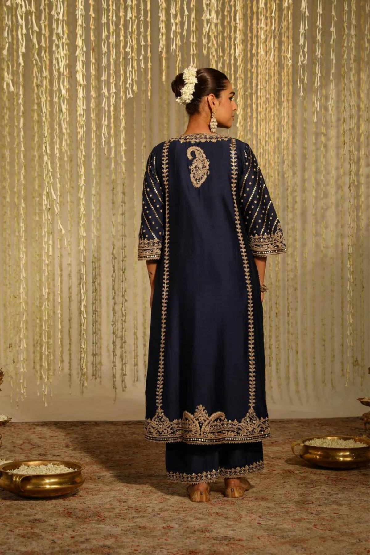 Sabirah Blue Palazzo Set