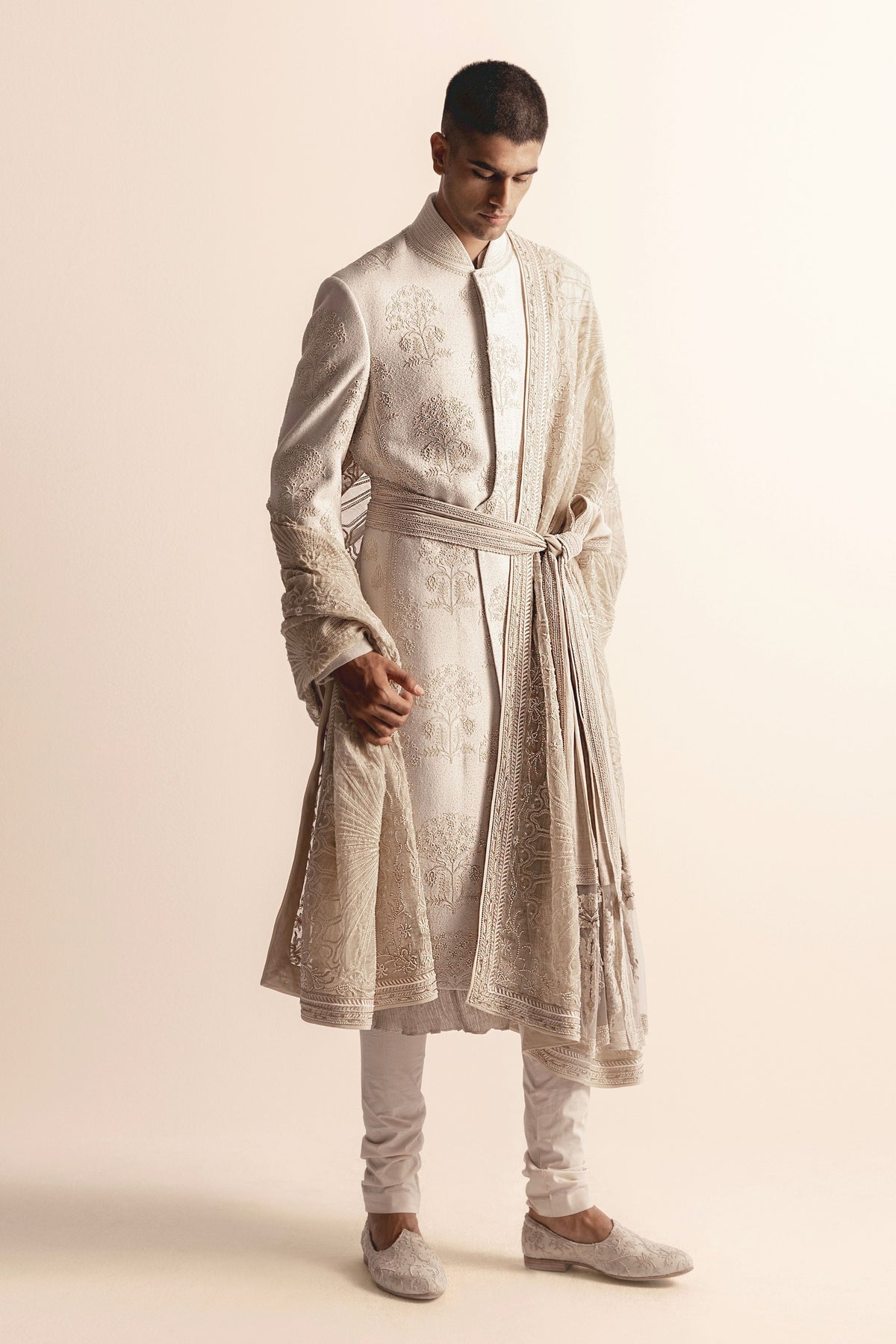 Ivory Sherwani Suit