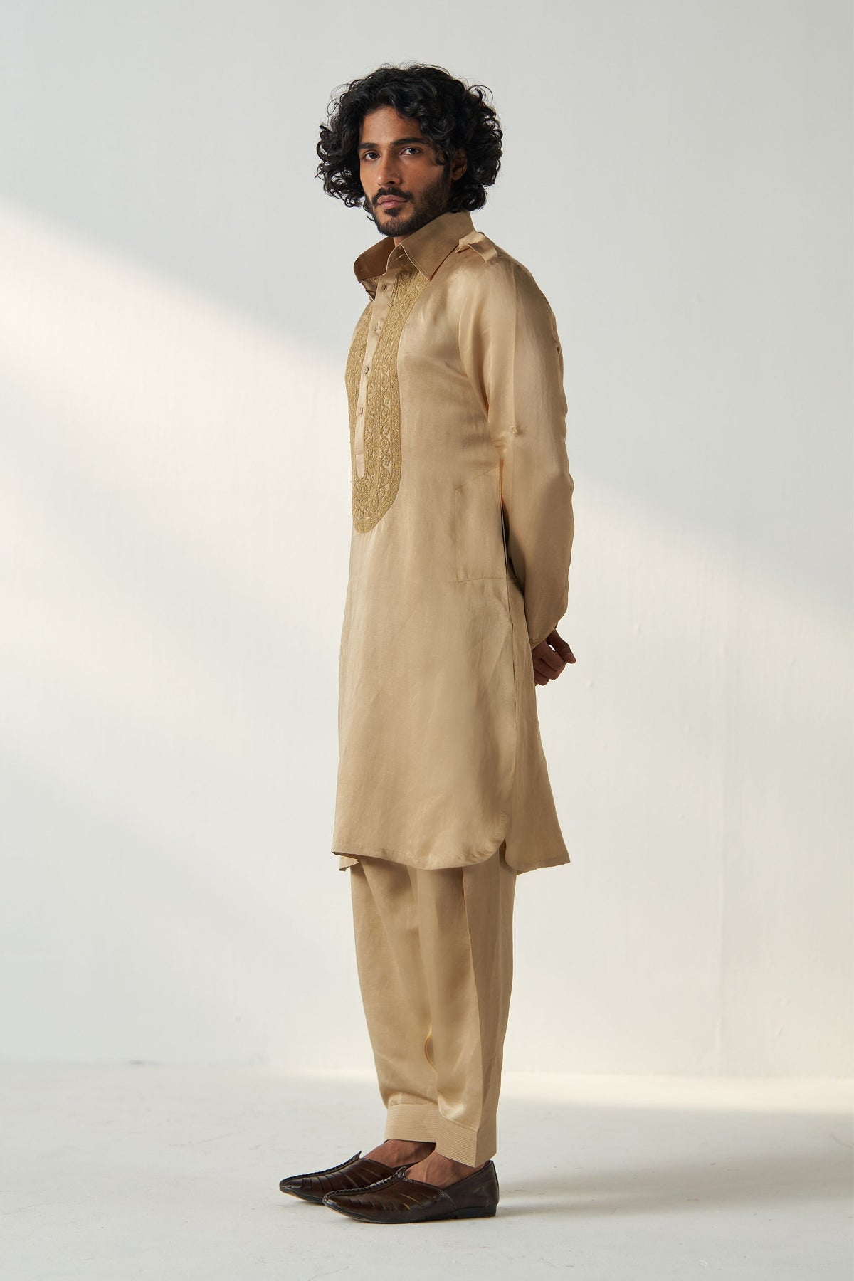 Khaki Gold Arnav Pathani Set