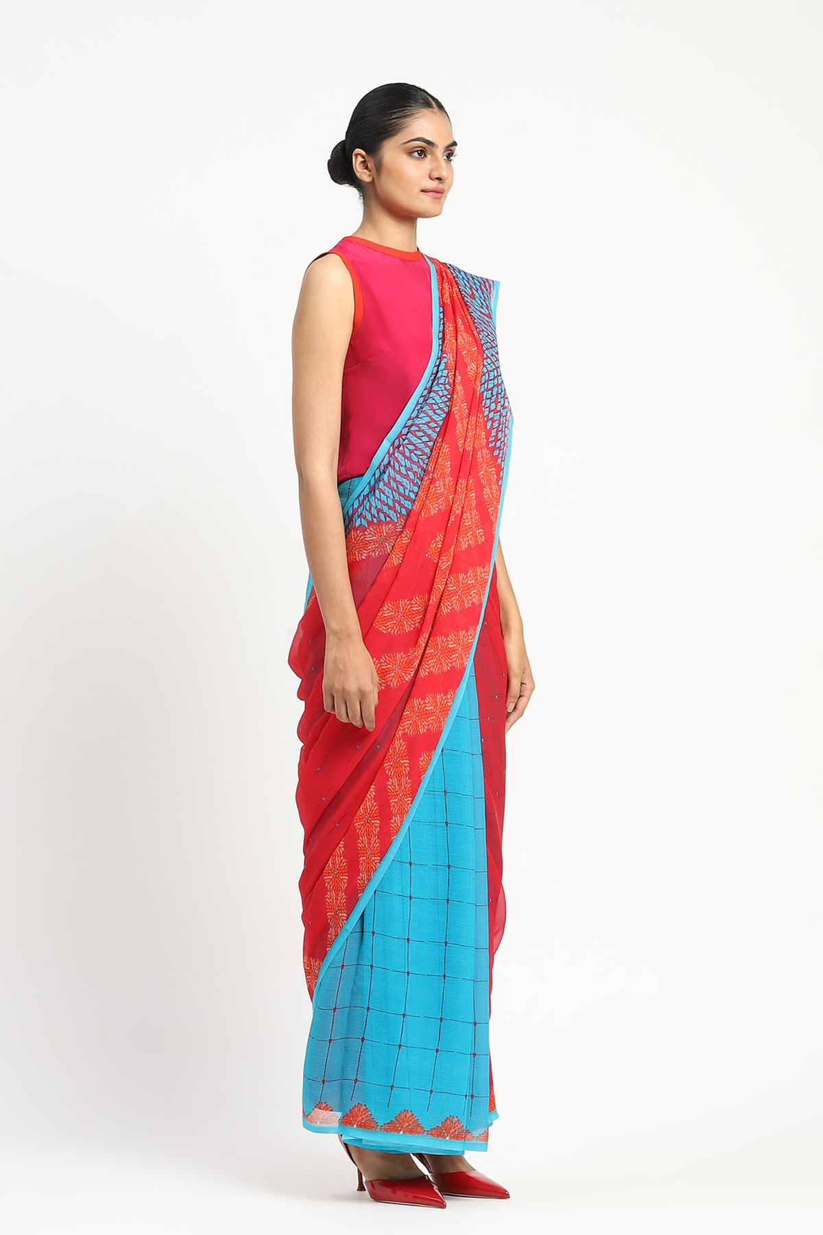 Lie Cheat Steal Printed Saree