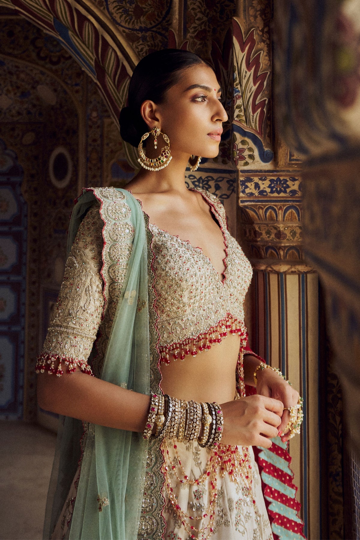 Silver Lehenga Choli Set