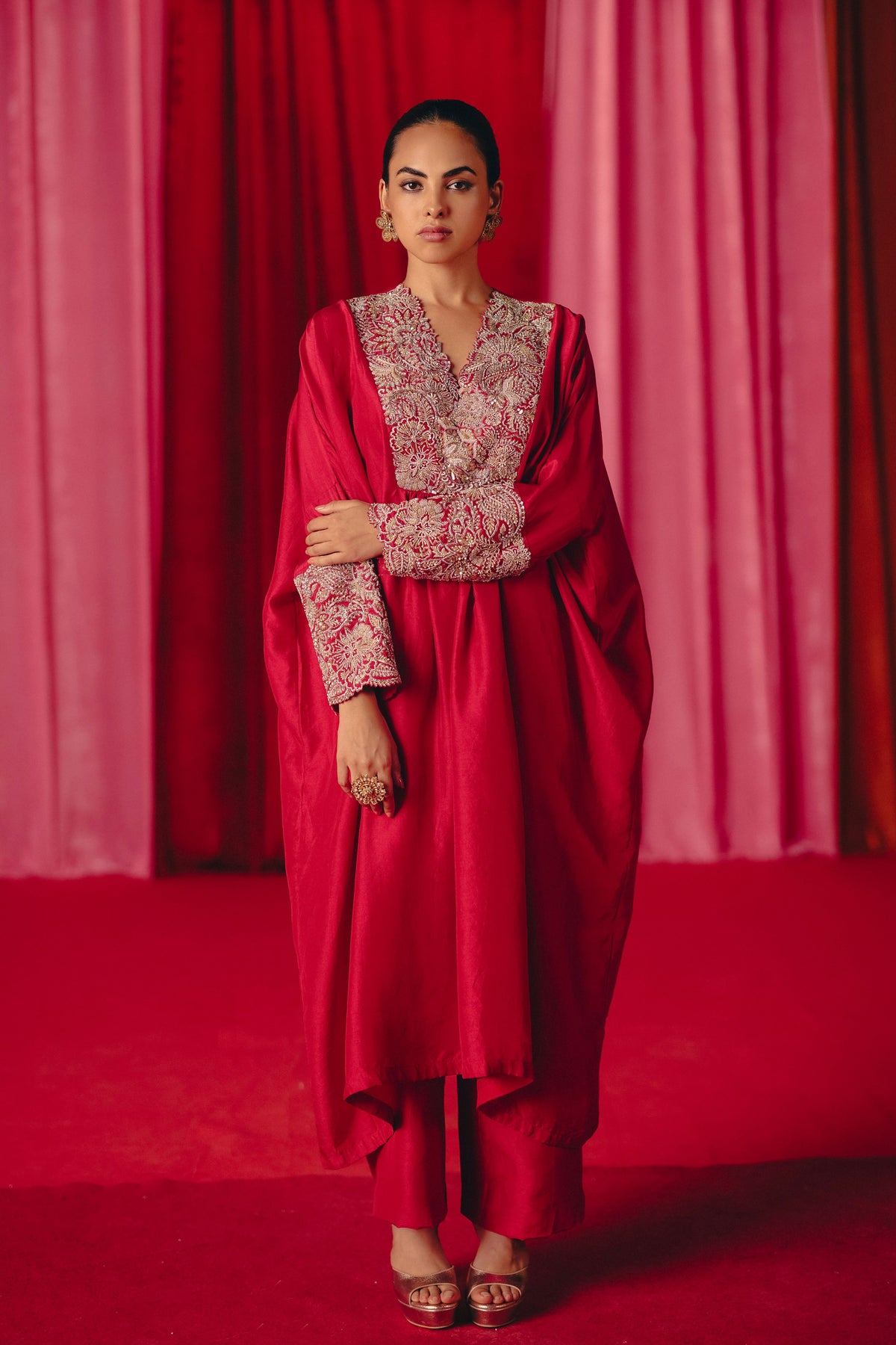 Fariah Zardozi Cuff Kurta