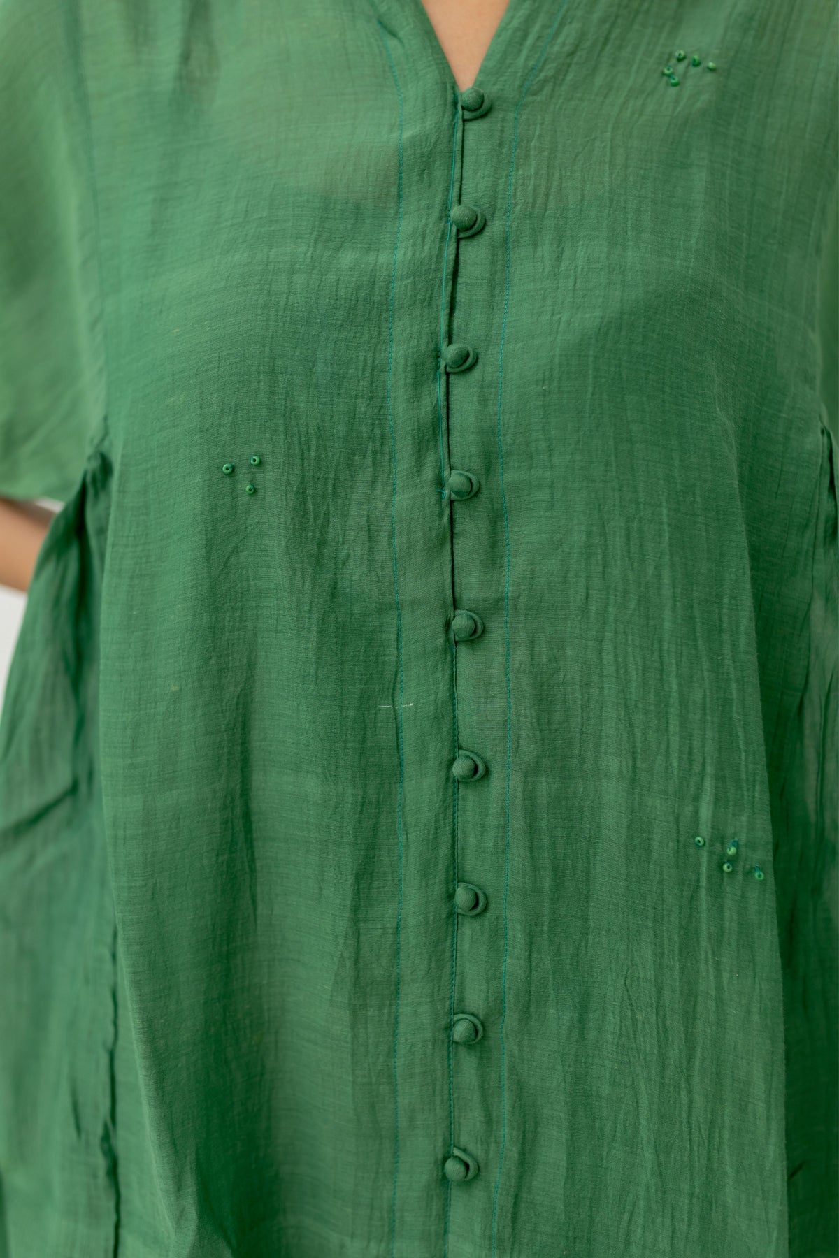 Bottle Green Aline Dress