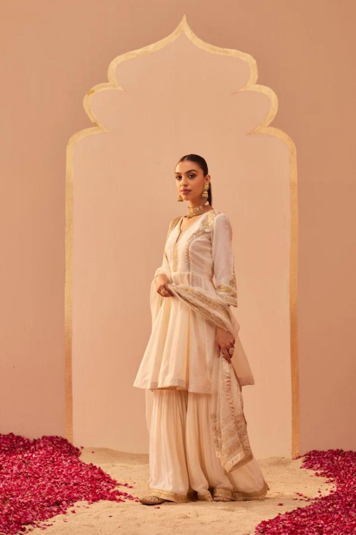 Fatima Ivory Sharara Set