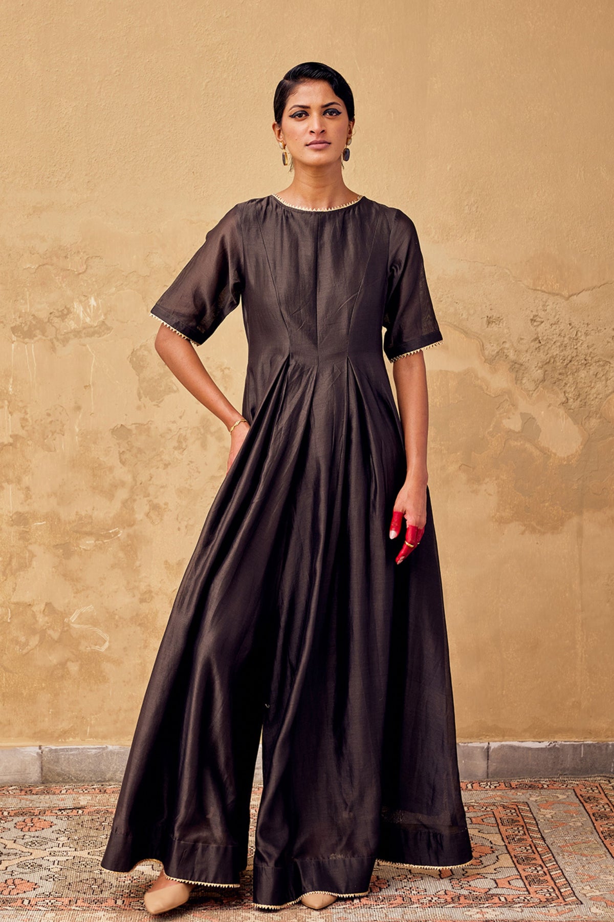 Shaam Jumpsuit in Charcoal