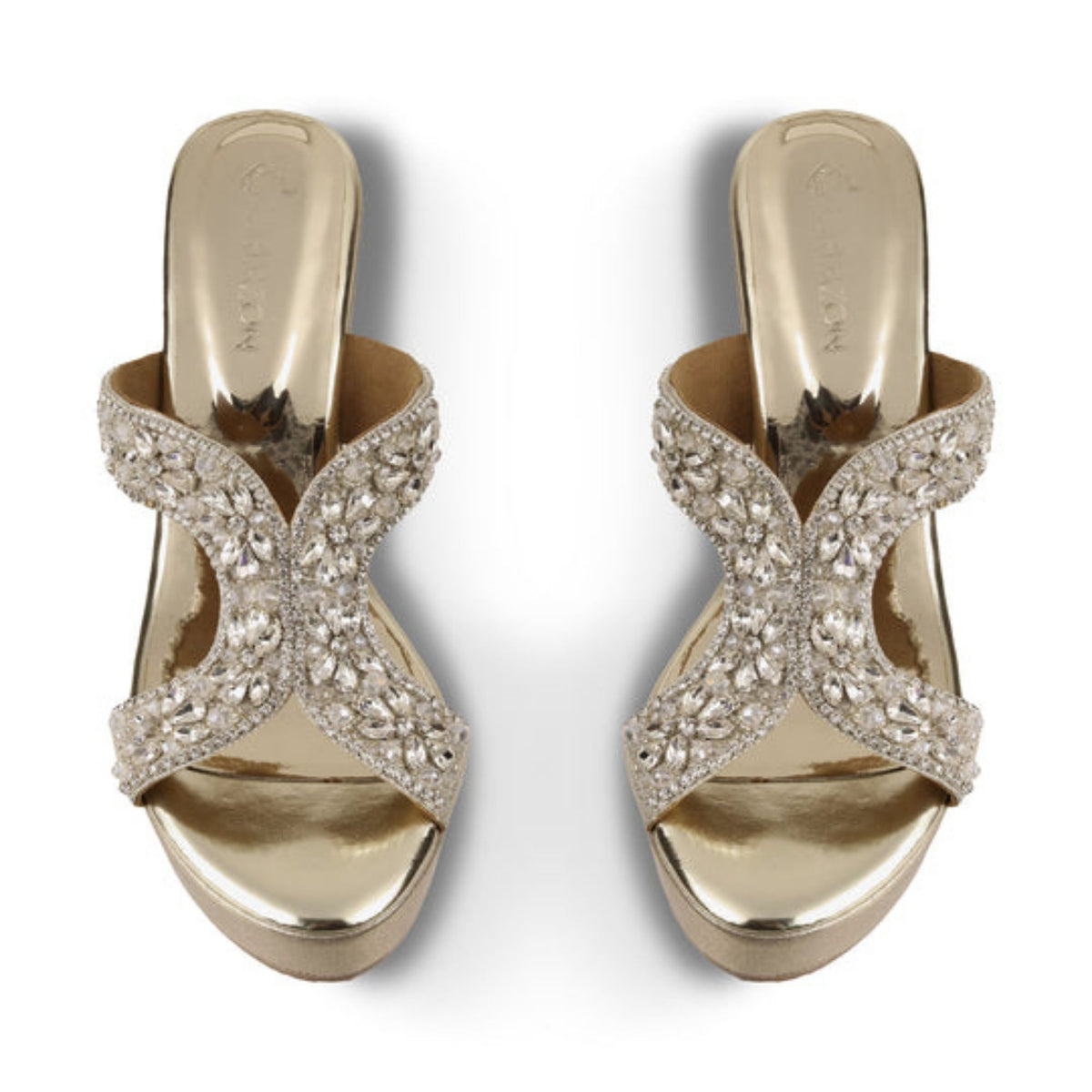 Norah Gold Embellished Wedges