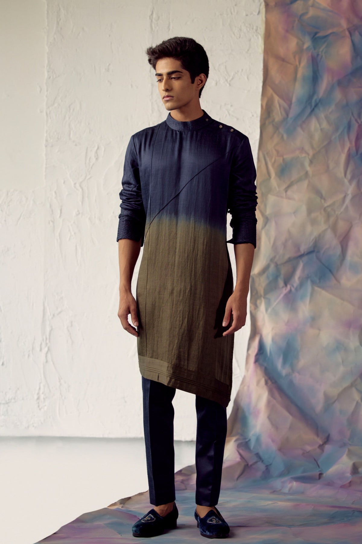 Olive Ombre Kurta Set