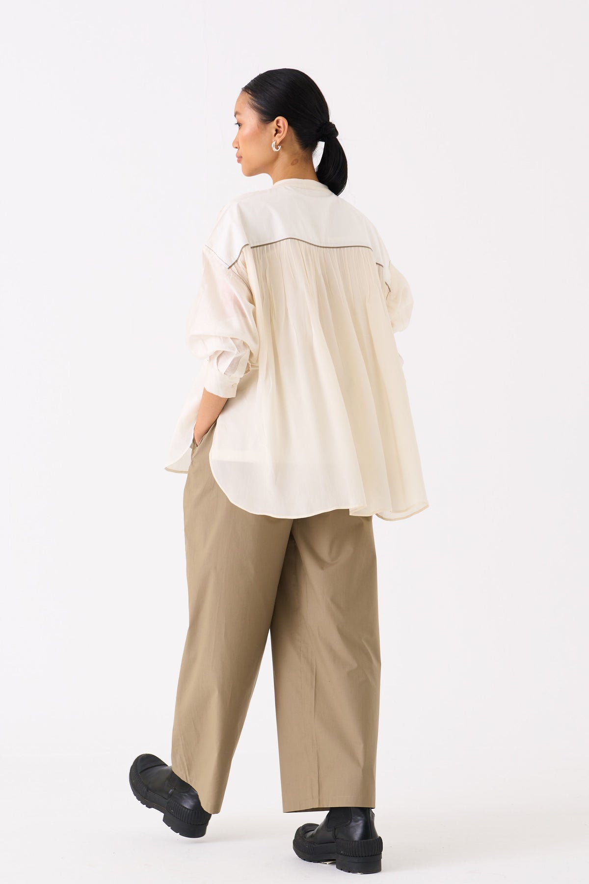 Ivory Bat Sleeve Top Co-ord