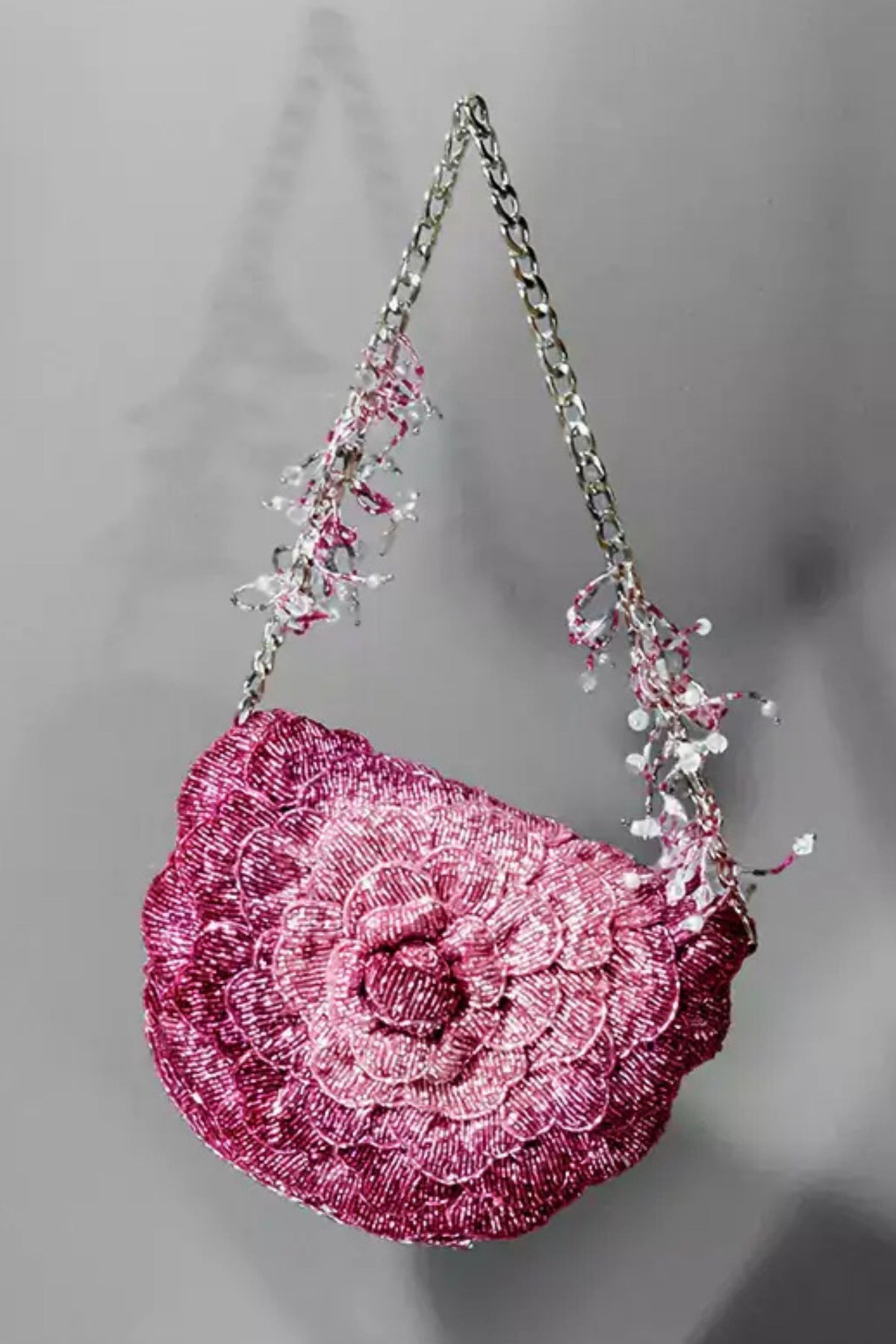 Coco Mini Beaded Sling - Rose