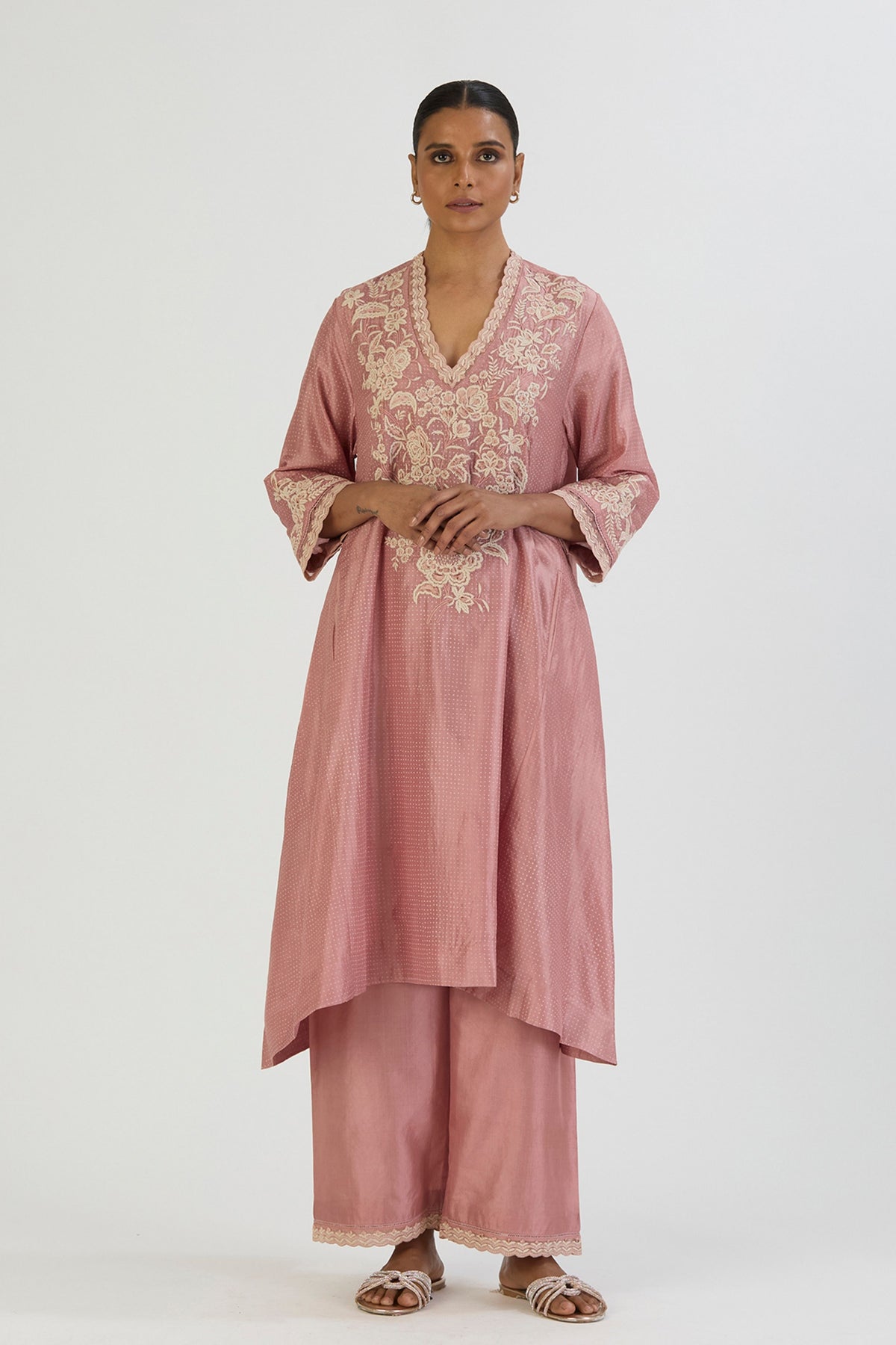 Pink Dhara Kurta and Pant