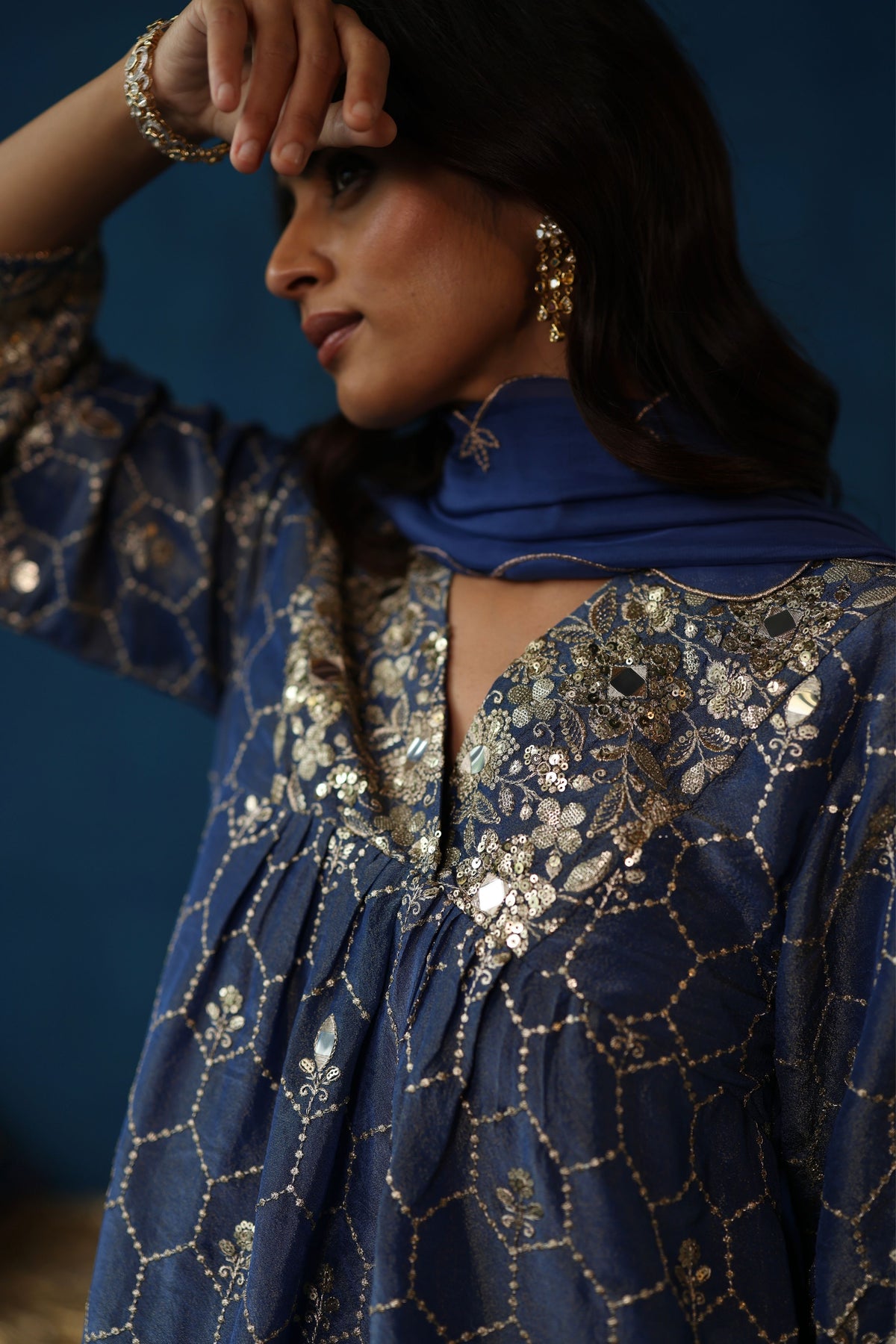 Blue Kaanji Kurta Set