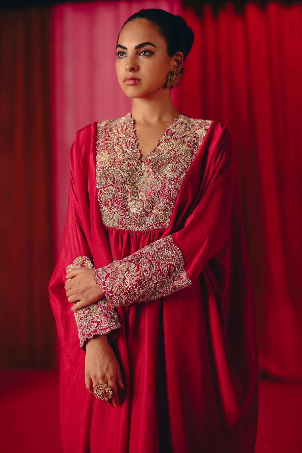 Fariah Zardozi Cuff Kurta