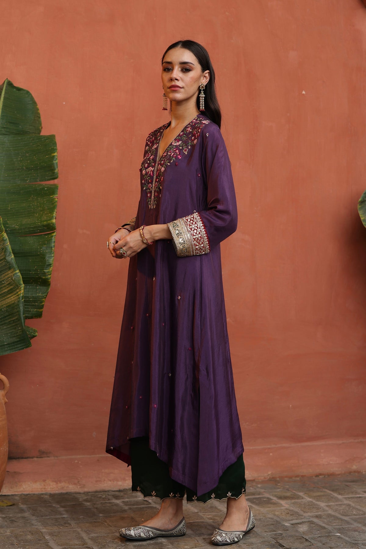 Purple Kaleera Kurta Set