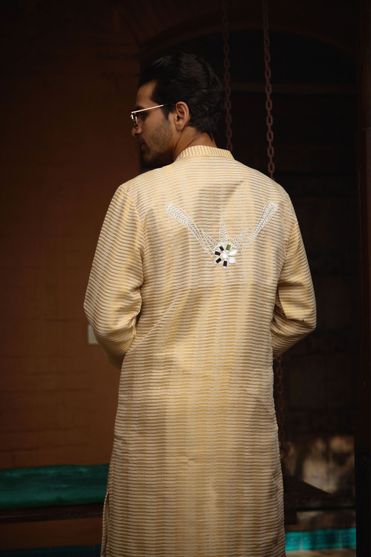 Juna Mahal Gold Kurta Set