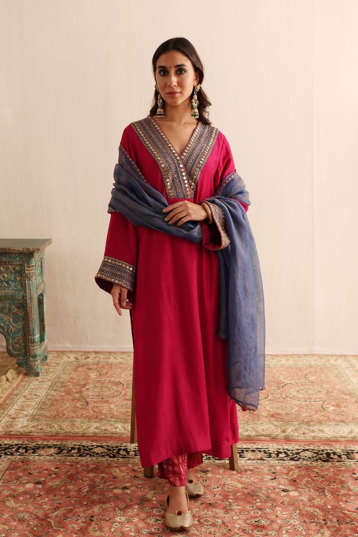 Fuchsia Rose Kurta Set