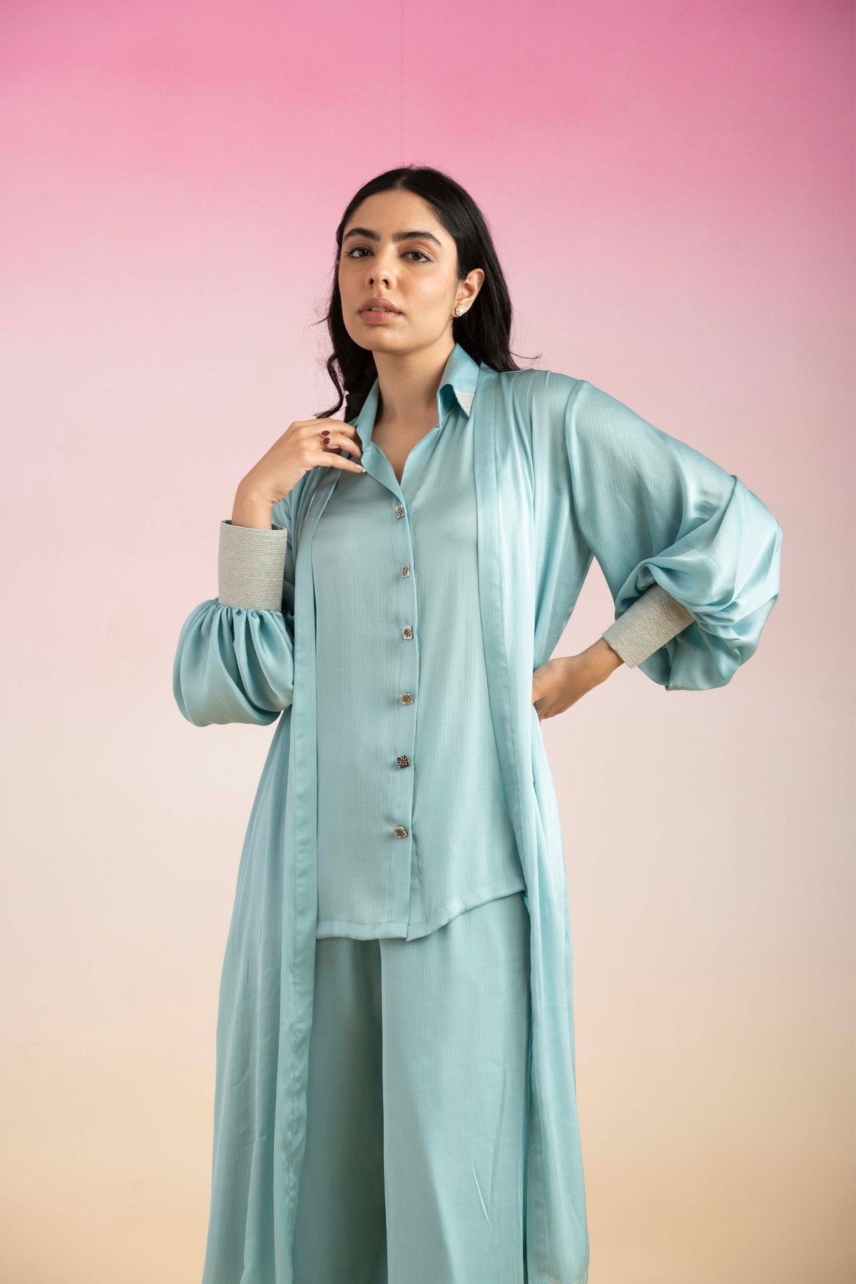 Kajal Sky Blue Co-Ord Set