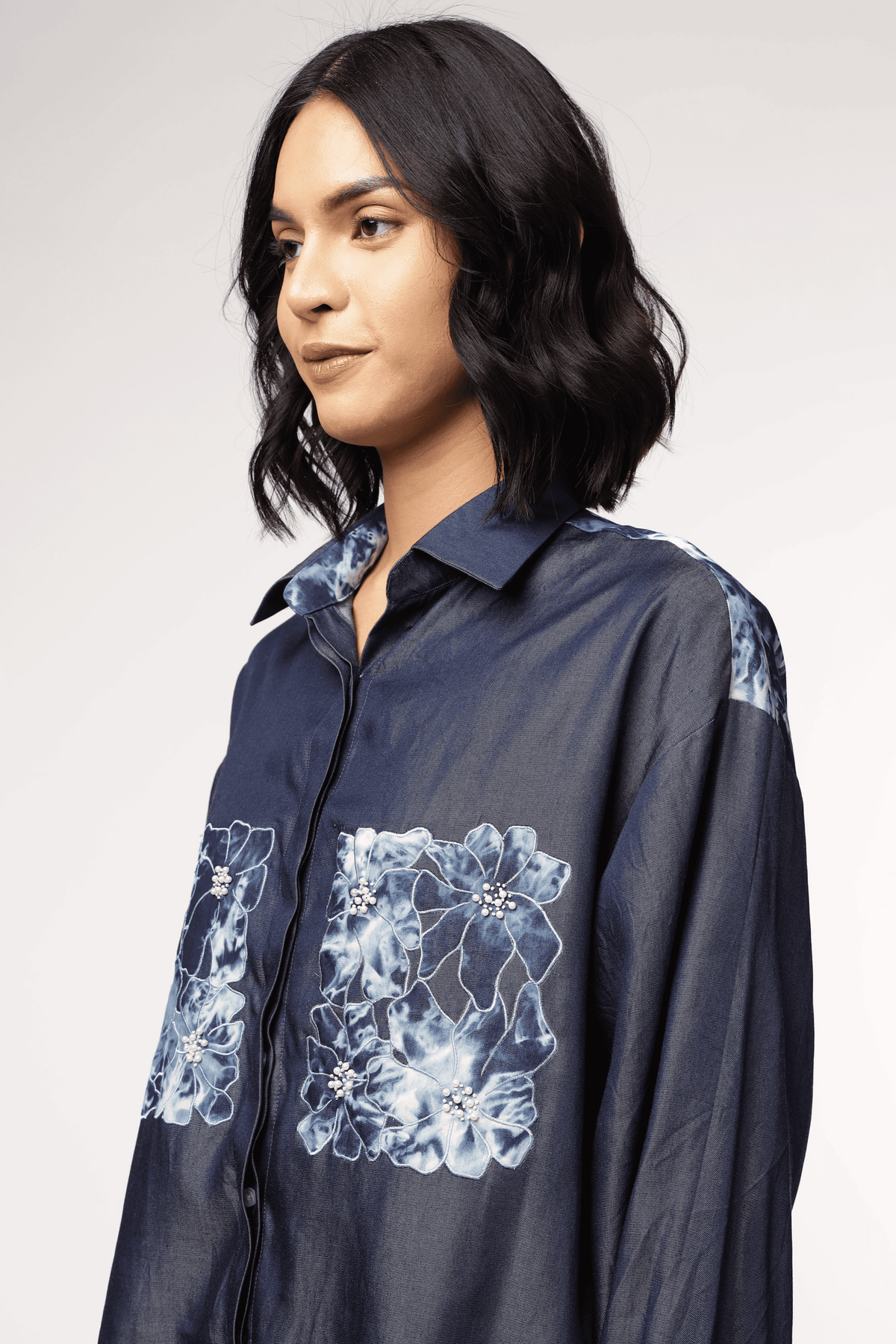 Floral Patch Pocket Shirt