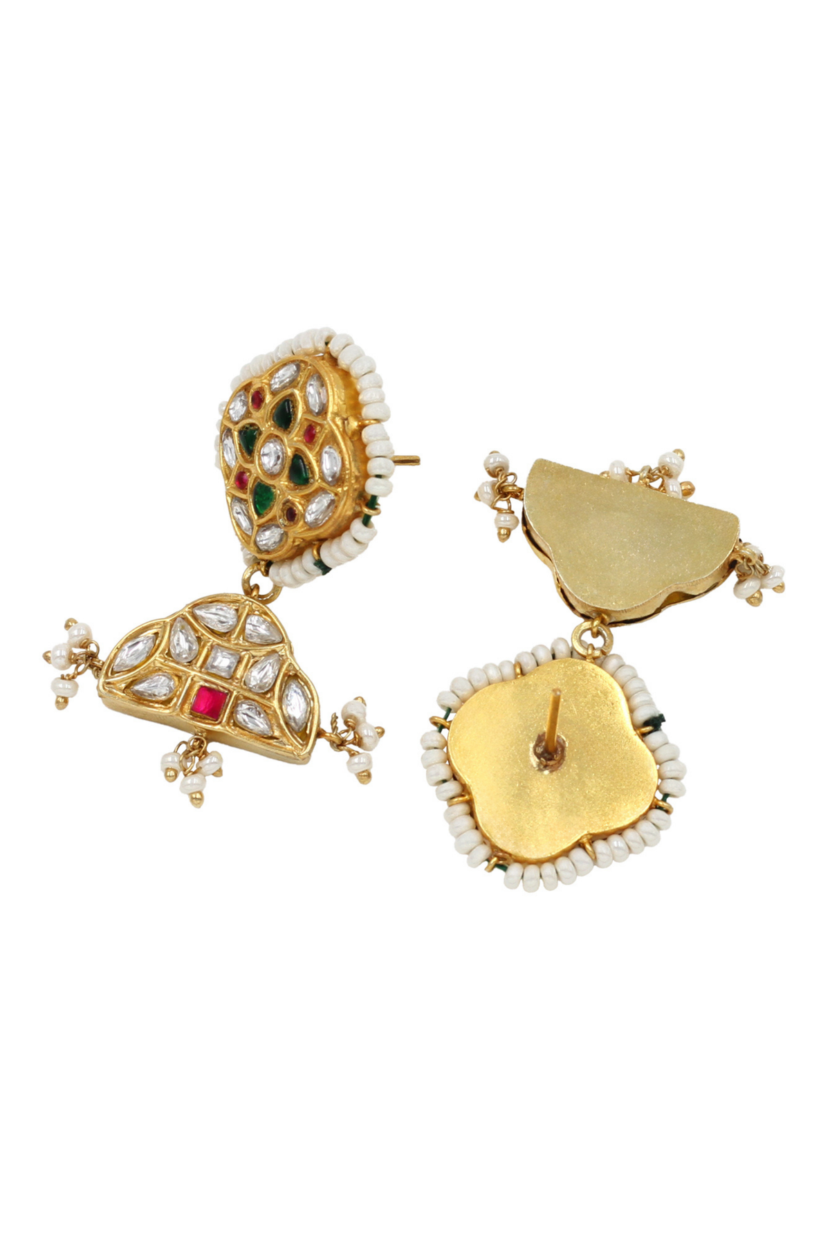 Golden Majesty Kundan Earrings.