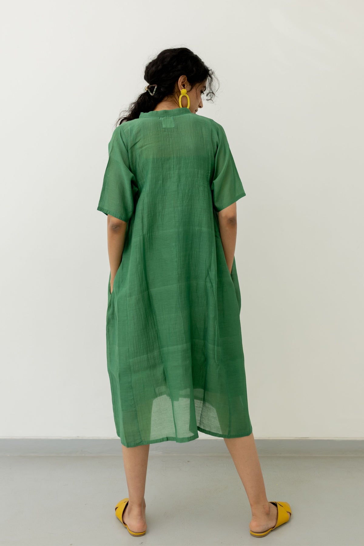 Bottle Green Aline Dress