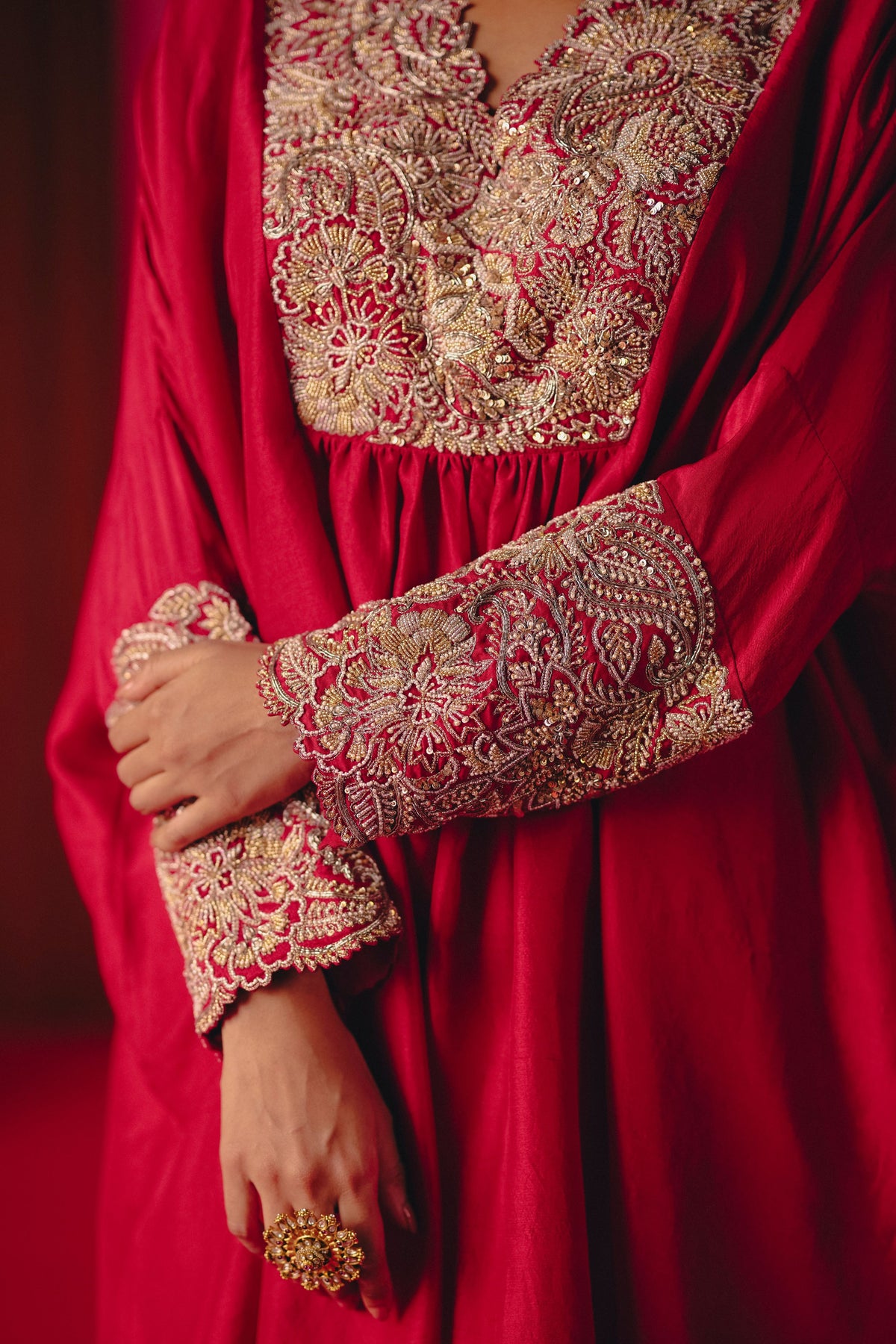 Fariah Zardozi Cuff Kurta