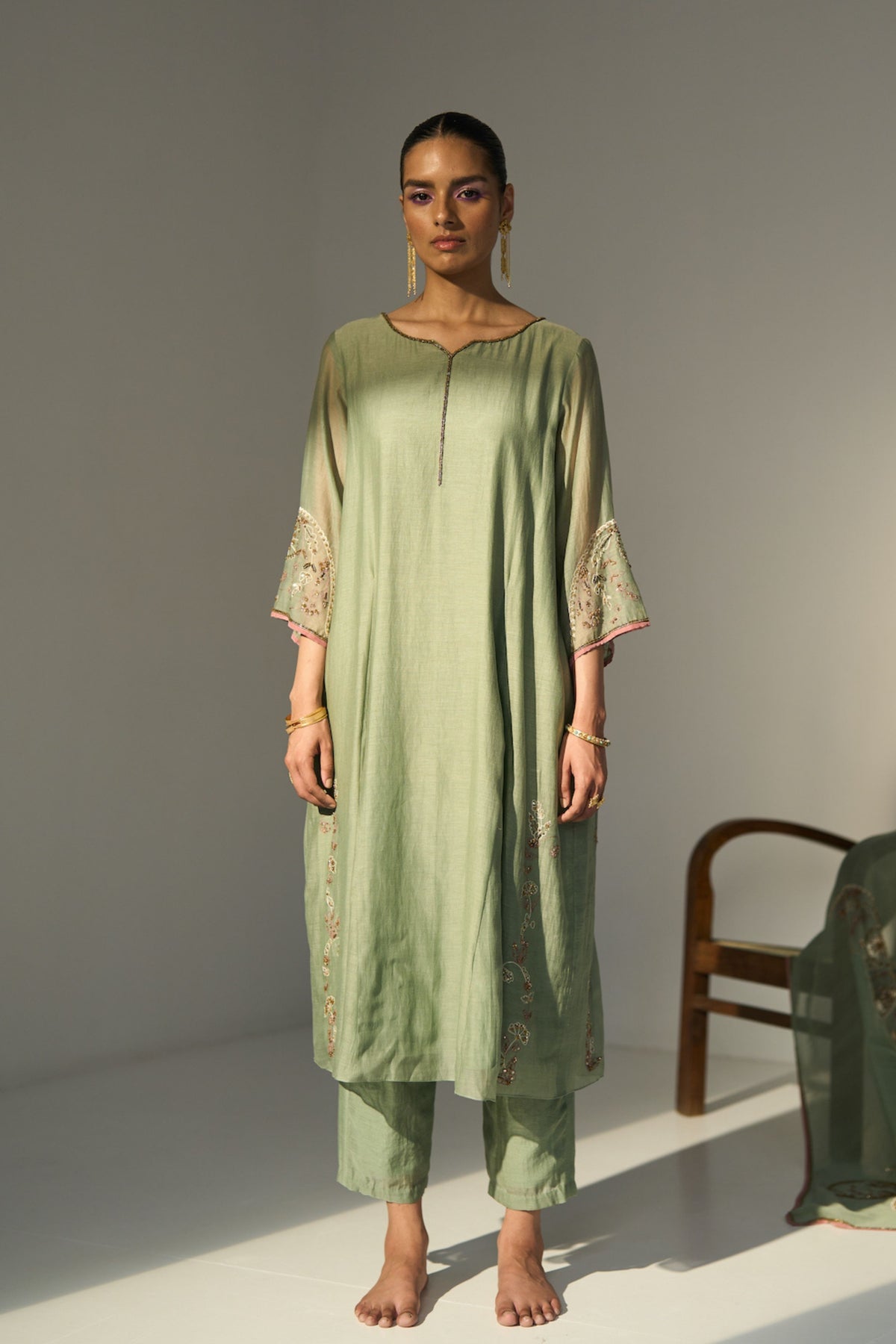 Green Husna Kurta