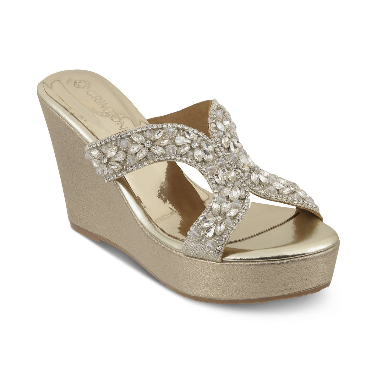 Norah Gold Embellished Wedges