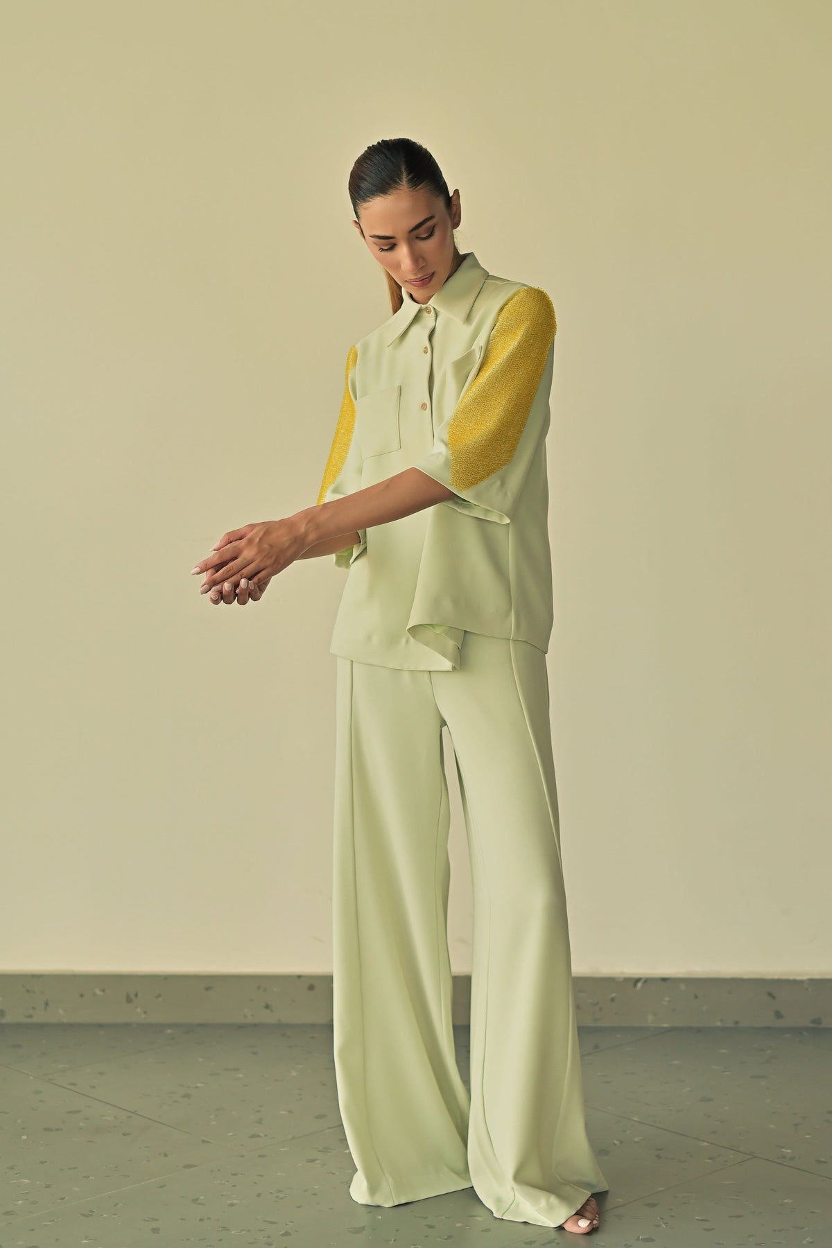 Mint Green Parallel Trousers