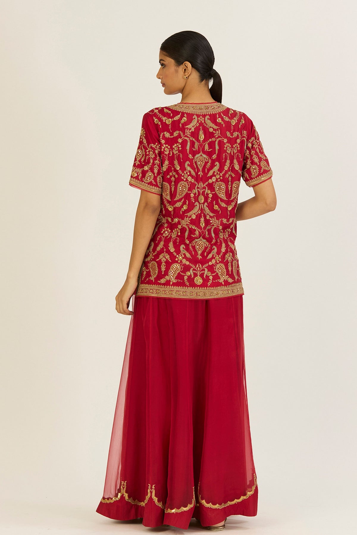 Anvi Red Sharara Set