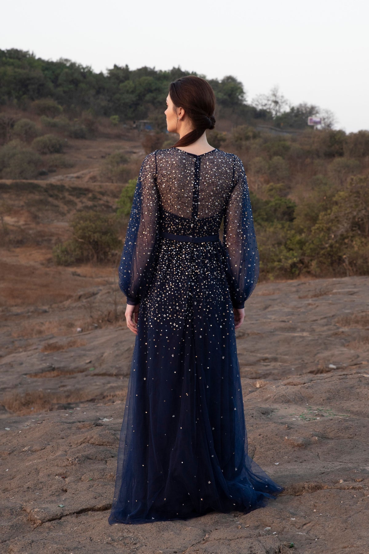 Navy Aster Gown