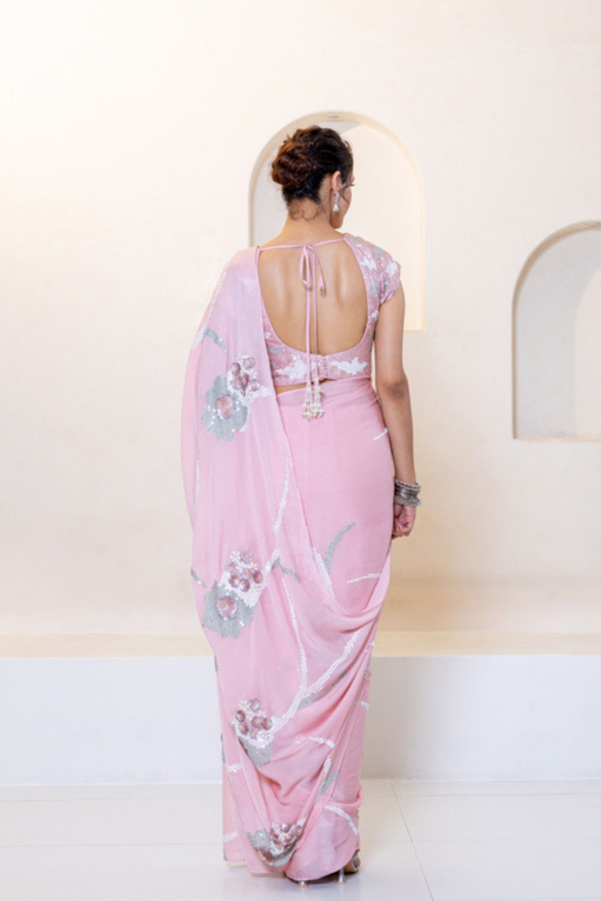 Pink Saree Set