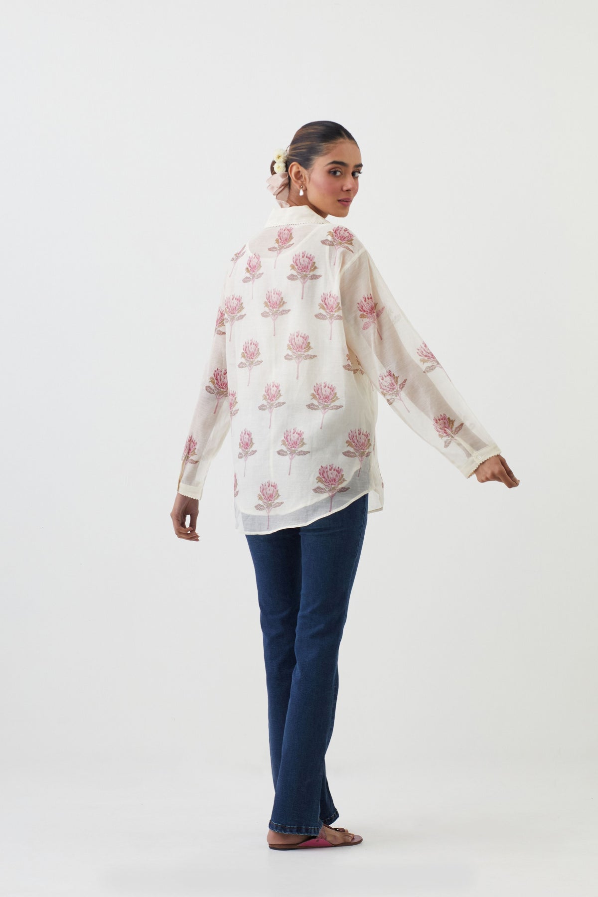 Pink Chanderi Shirt