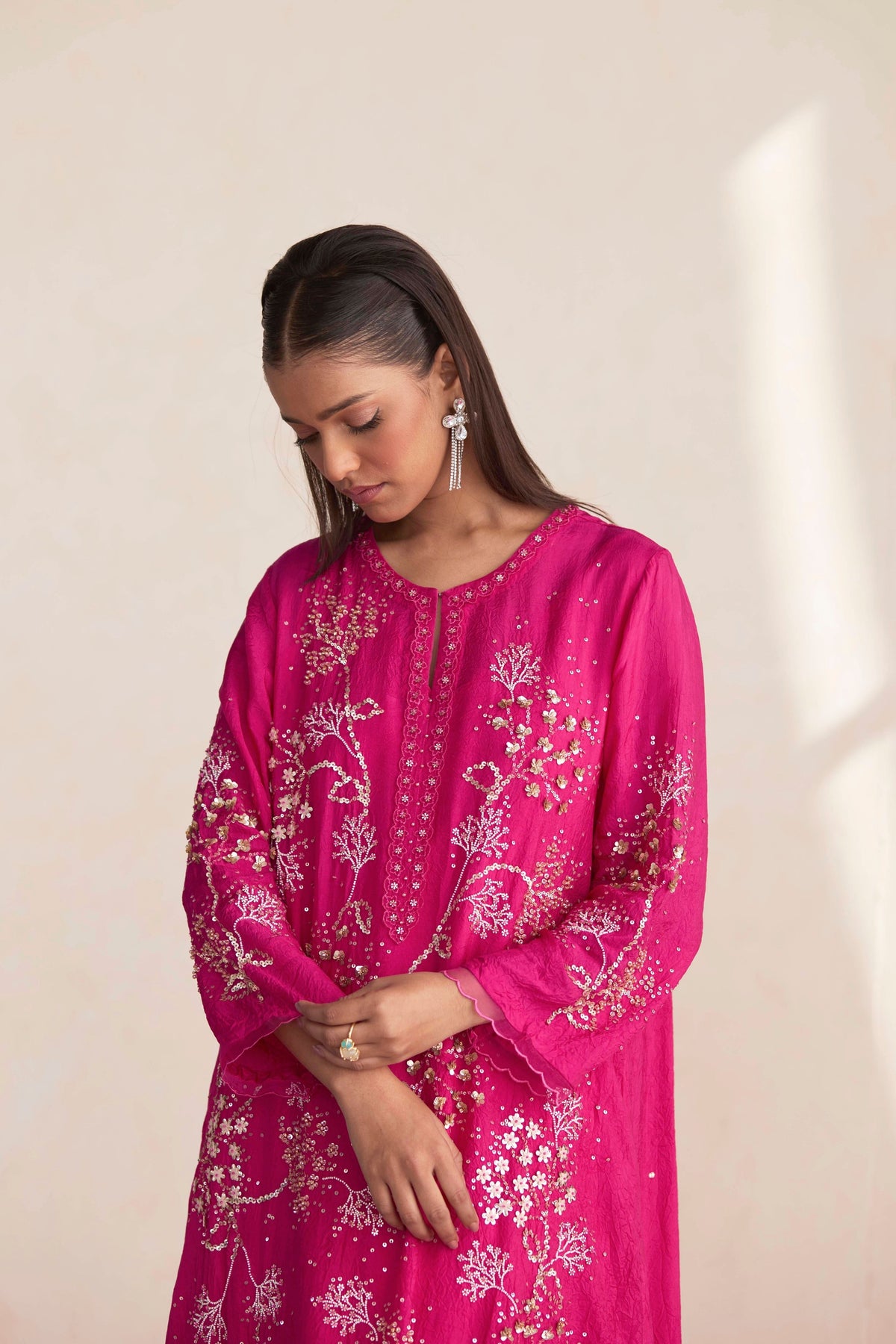 Magenta Kurta Set