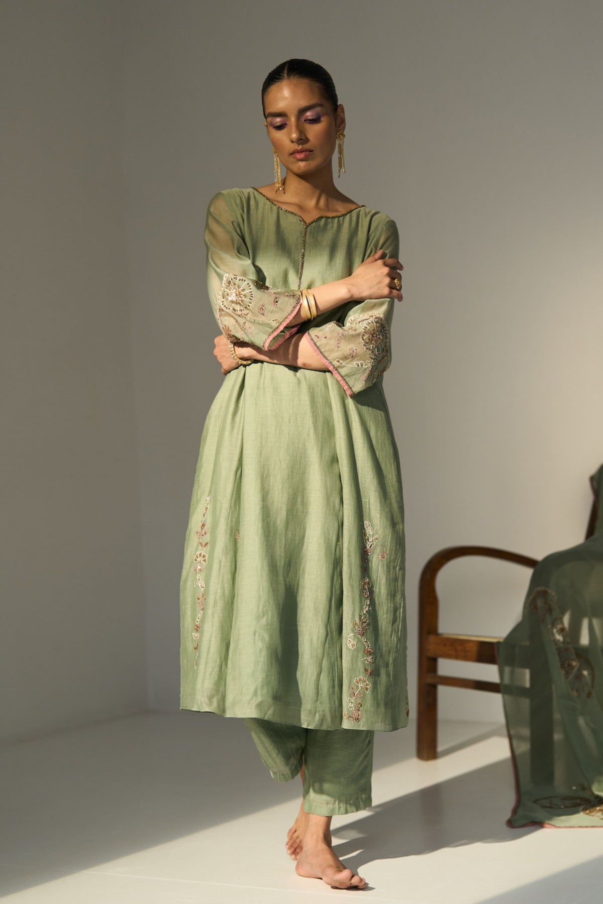 Green Husna Kurta